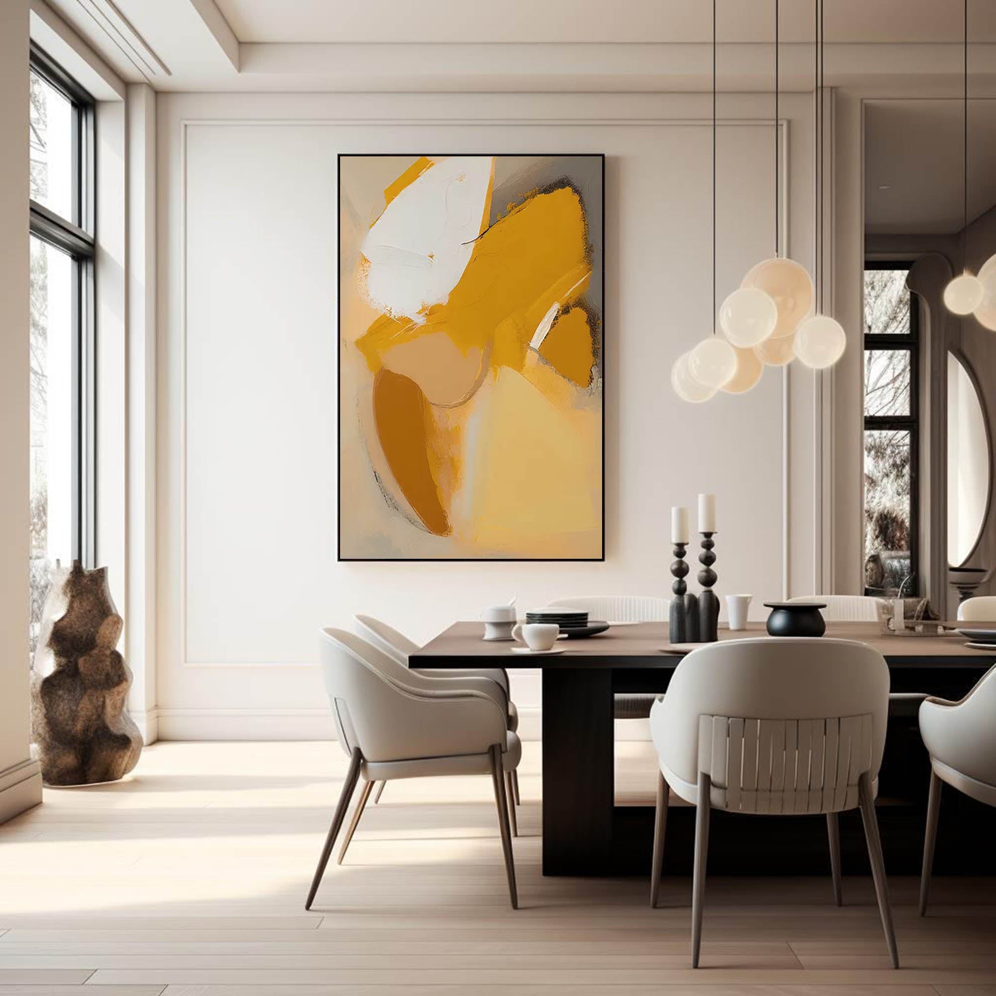 Wall Art Abstract Contemporary Neutral