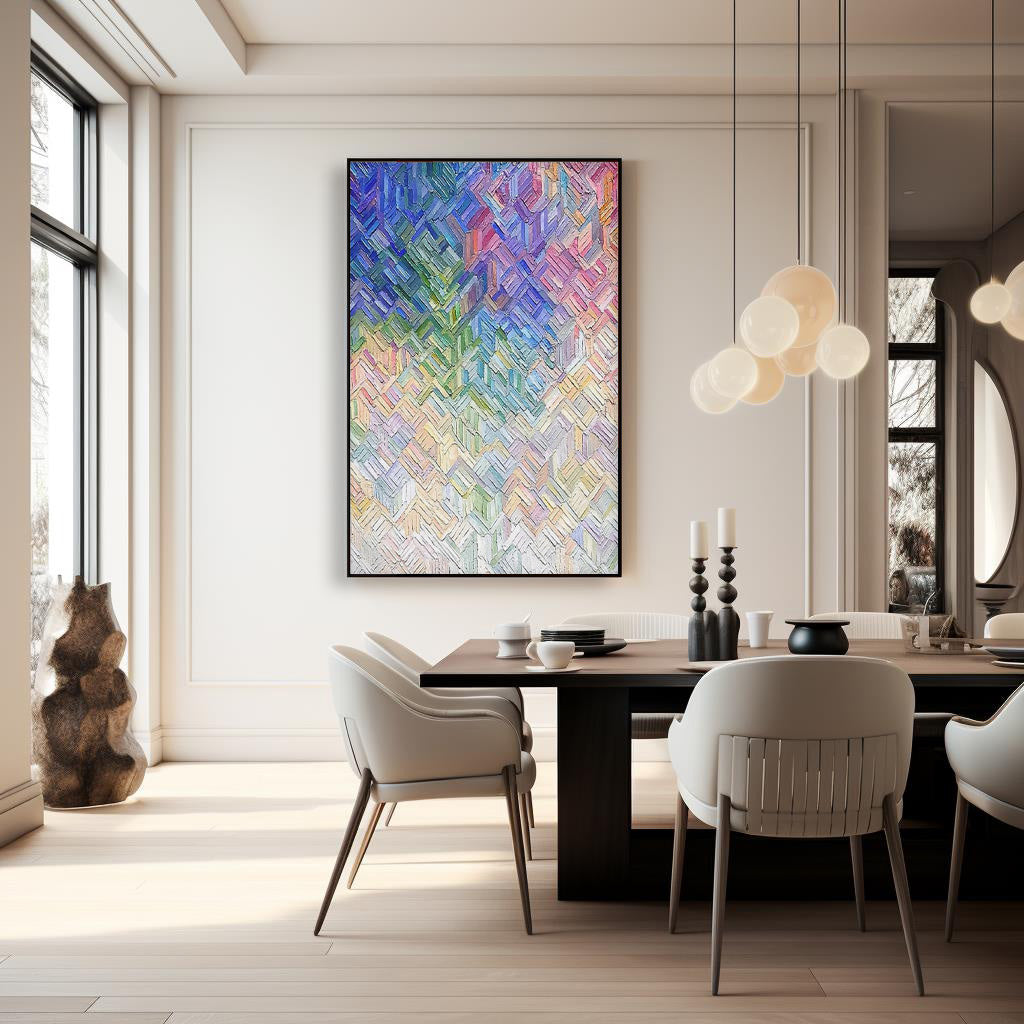 Wall Art Abstract Gradient Geometric Playful