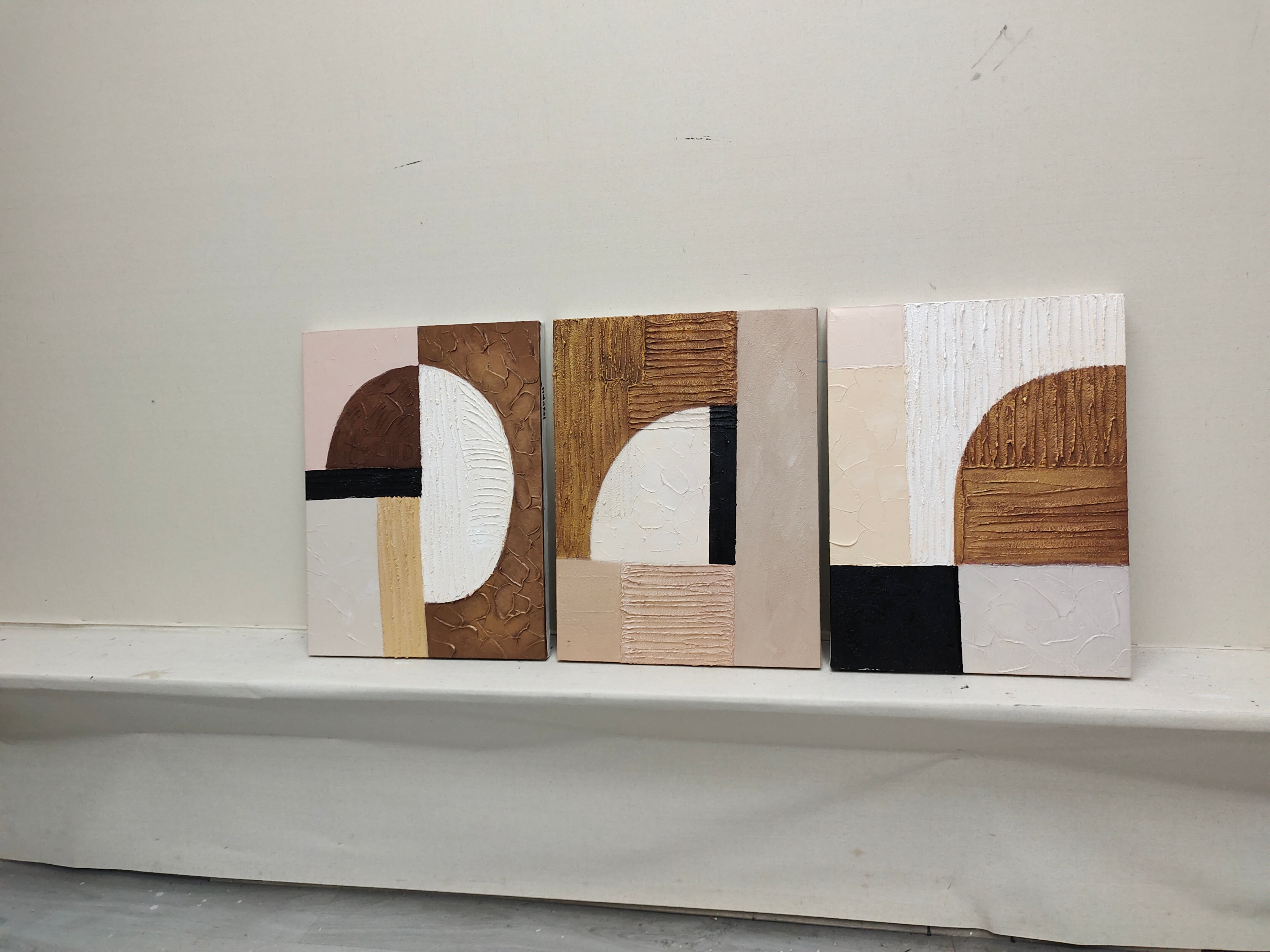 Wall Art Abstract Elegant Neutral Geometric