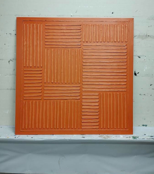 Wall Art Orange Energetic Abstract Chaotic