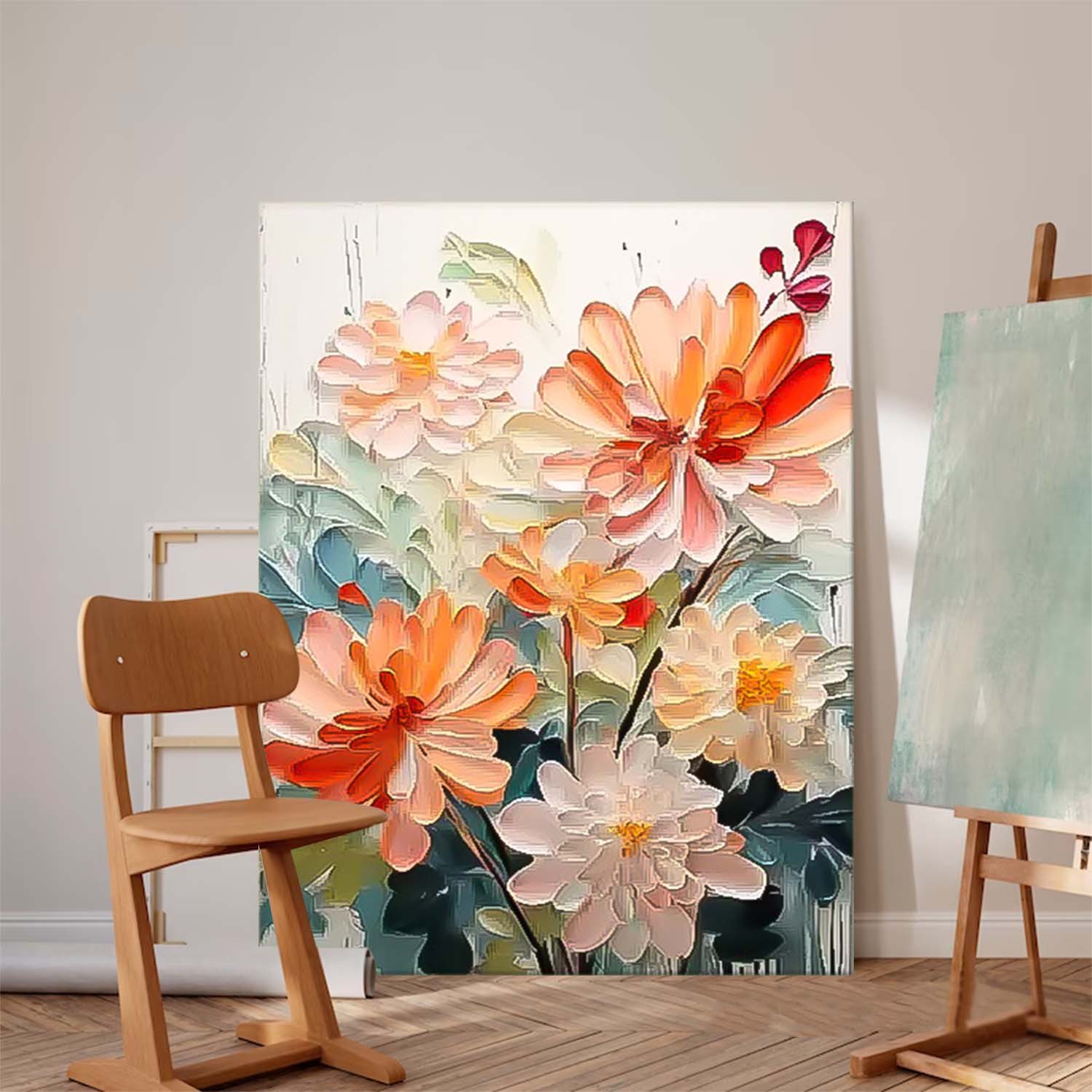 Wall Art Dahlia Flower Still Life Vibrant