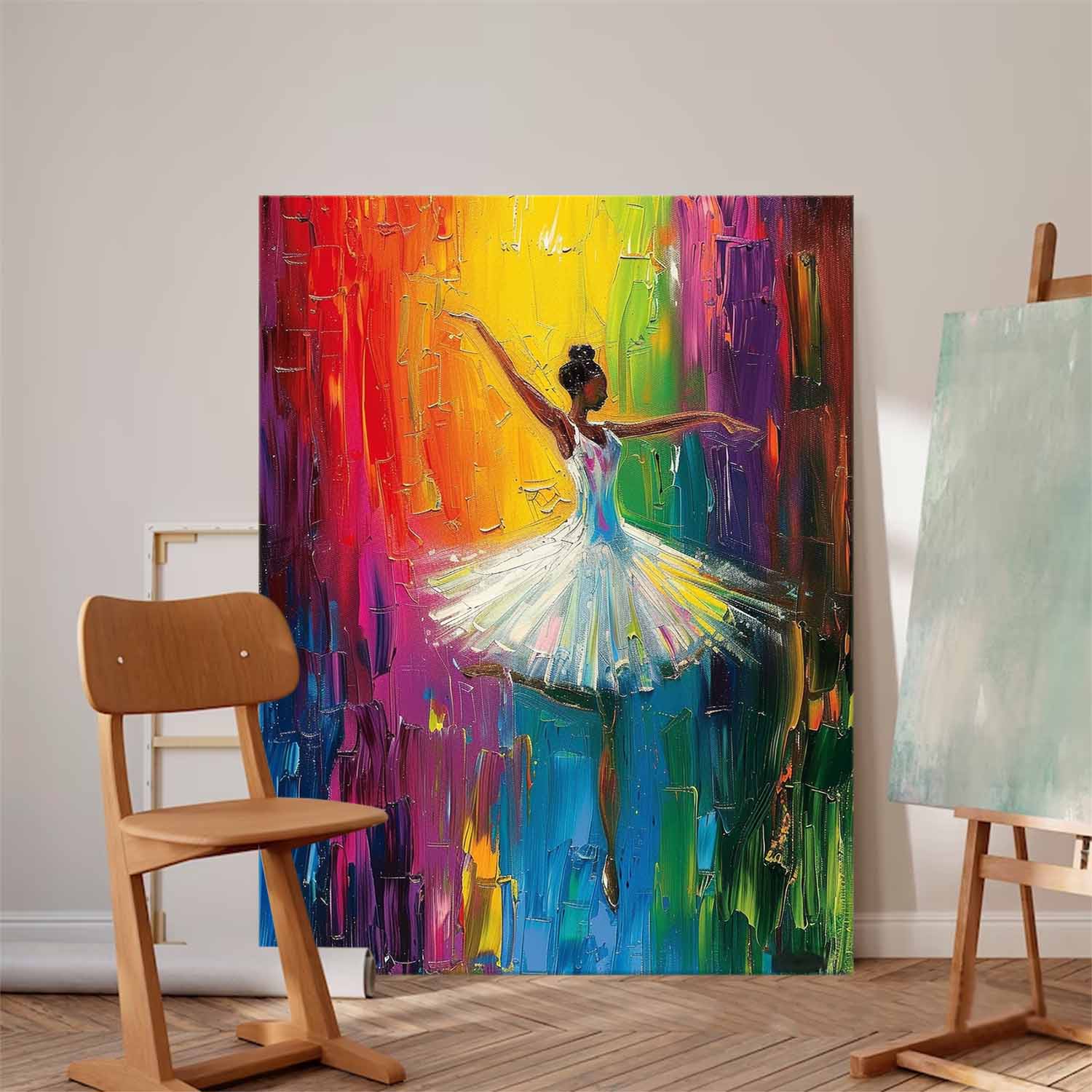 Wall Art Impasto Ballerina Dance Expressionist