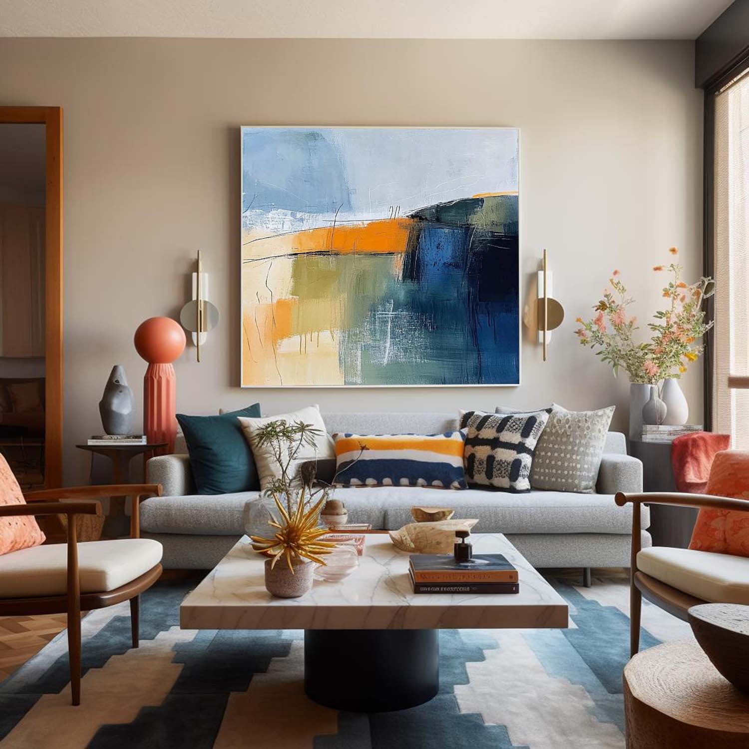 Wall Art Abstract Expressionist Painterly Scene