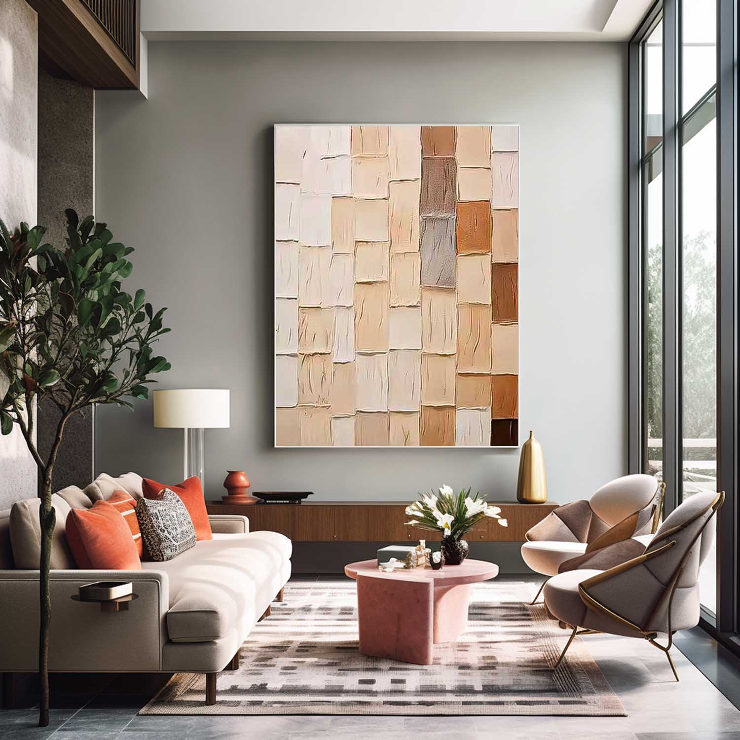 Wall Art Symmetrical Geometric Modern Abstract