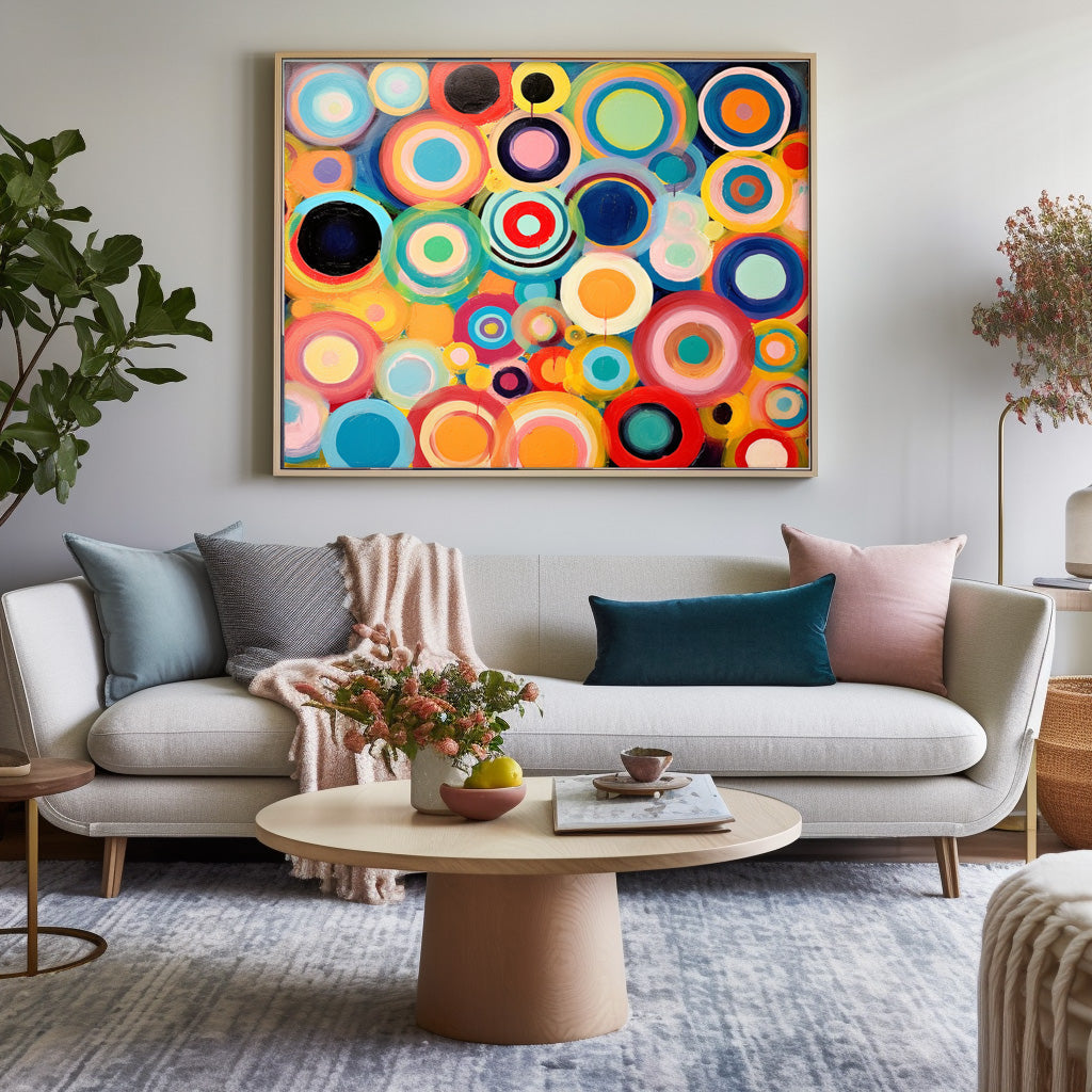 Wall Art Concentric Abstract Energetic Pop
