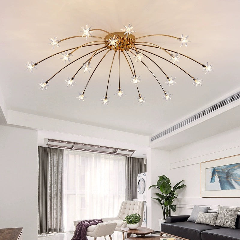 Arisha Art Deco Starry Flush Mount Ceiling Light - Neutralighting