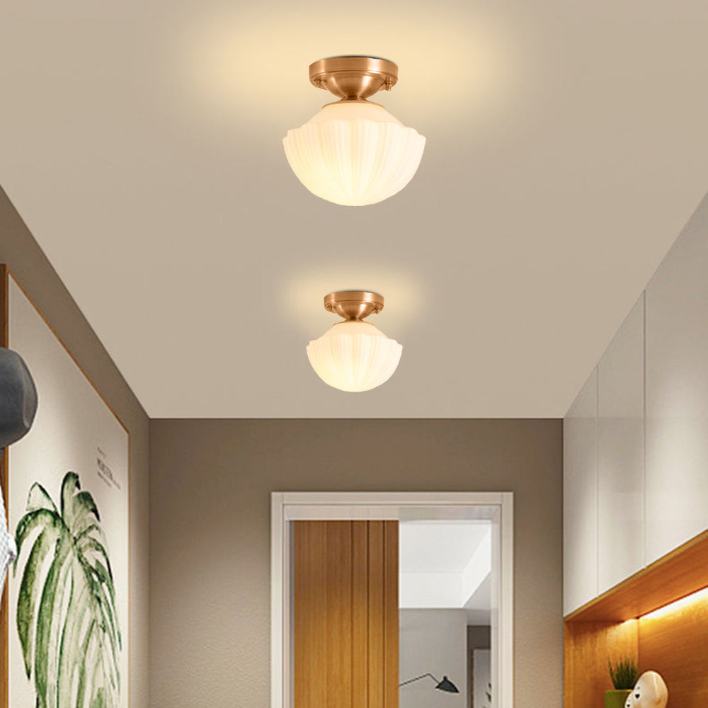 Arisha Retro Metal Flush Mount Ceiling Light Brass - Neutralighting