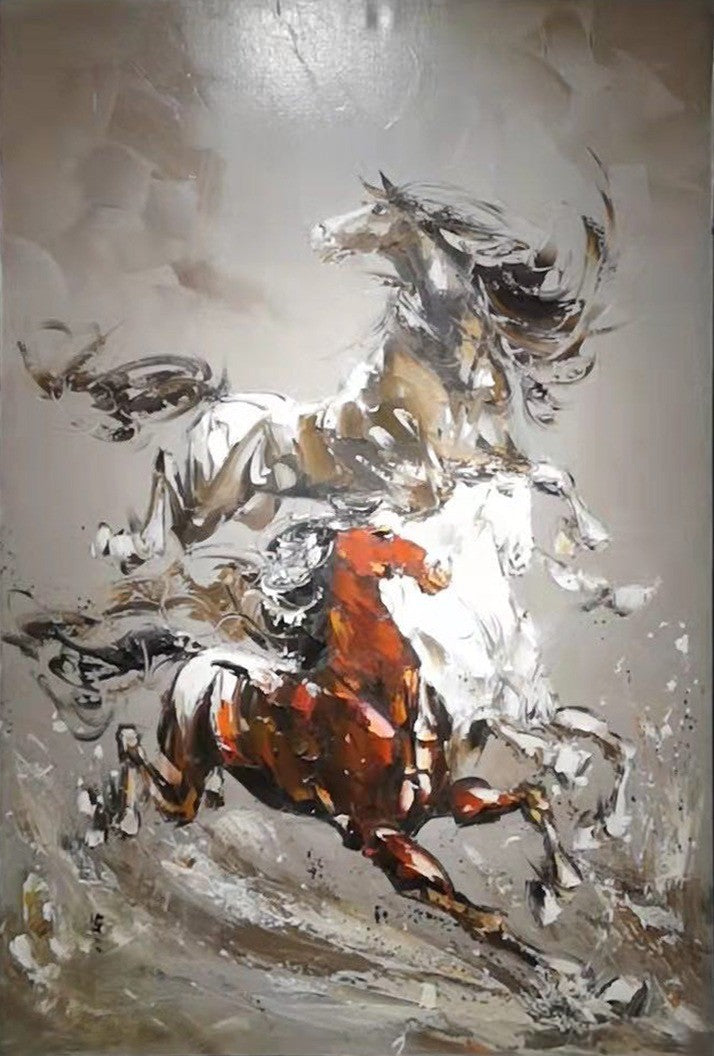 Wall Art Vertical Hyperrealism Galloping