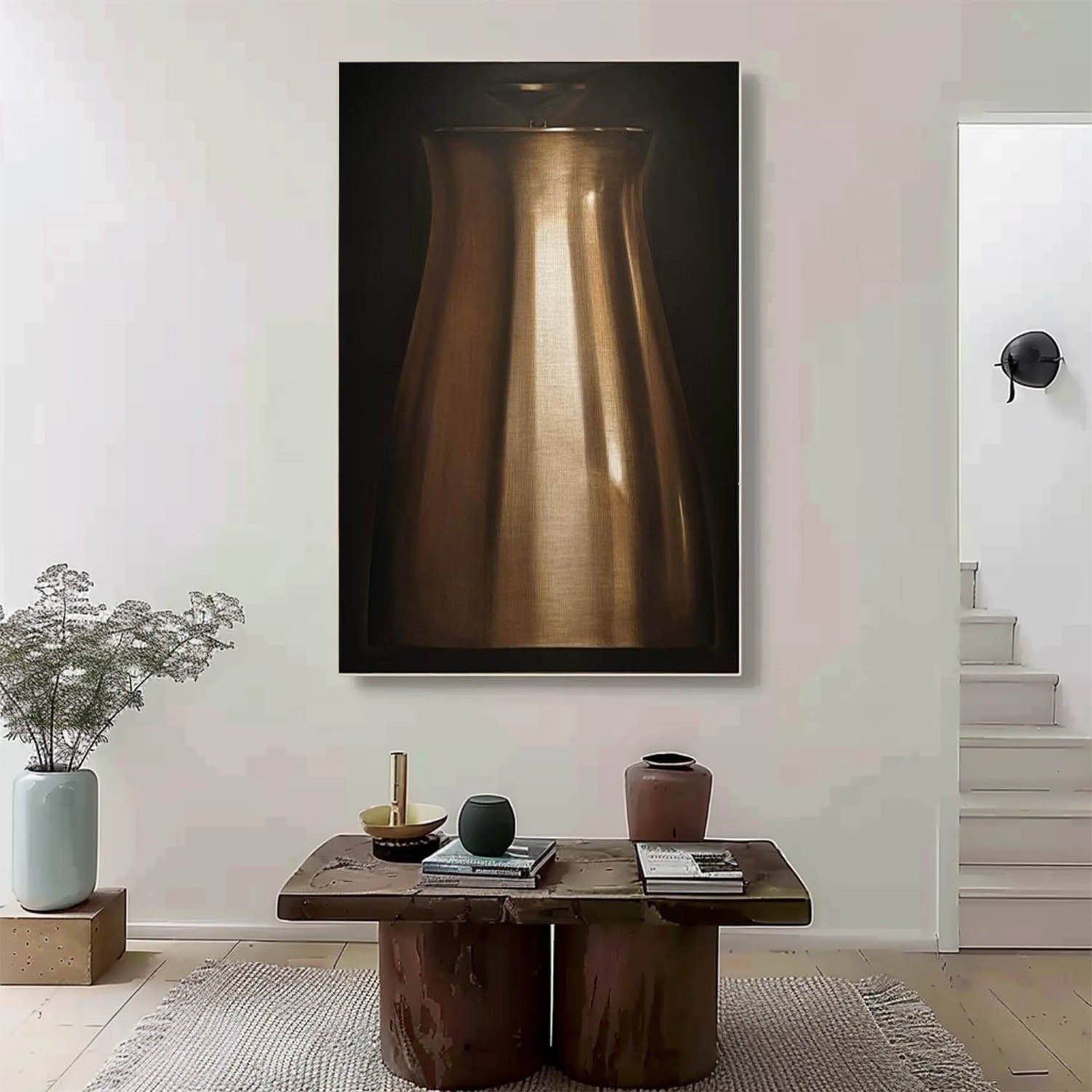 Wall Art Luxe Textured Metallic Vase