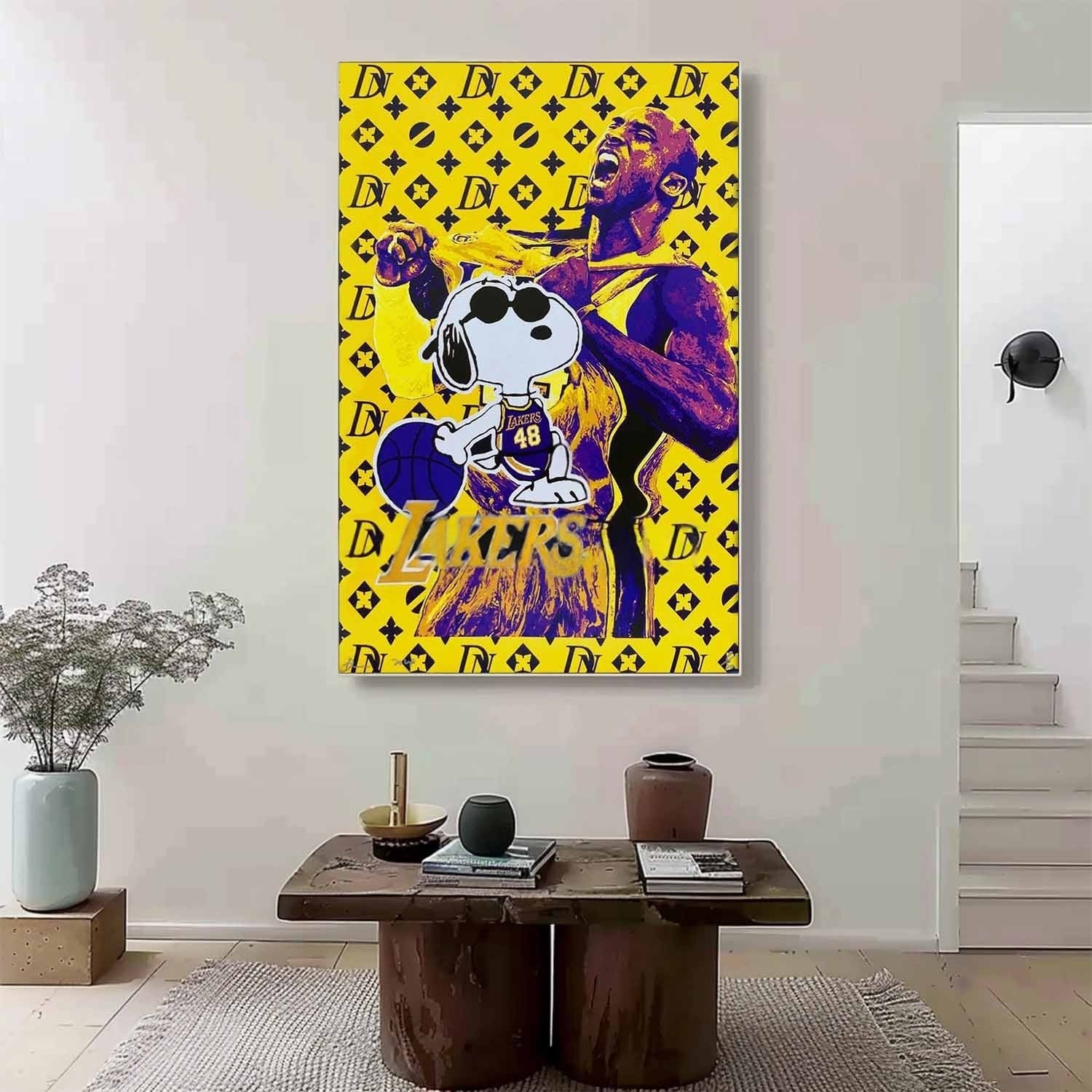 Wall Art Iconic Textured Lakers Kobe