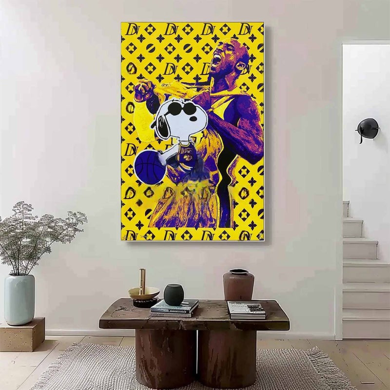 Wall Art Iconic Textured Lakers Kobe