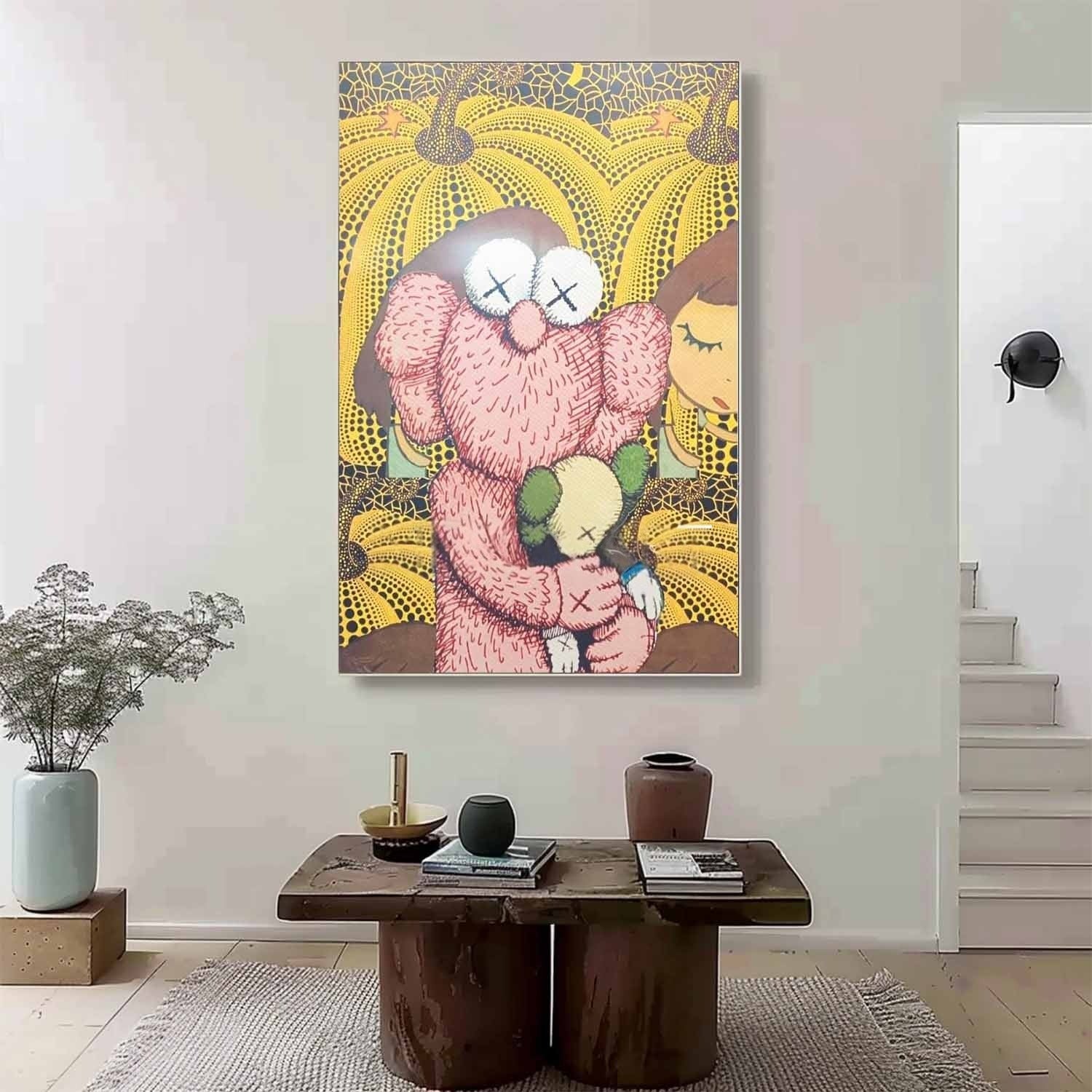 Wall Art Playful Textured KAWS