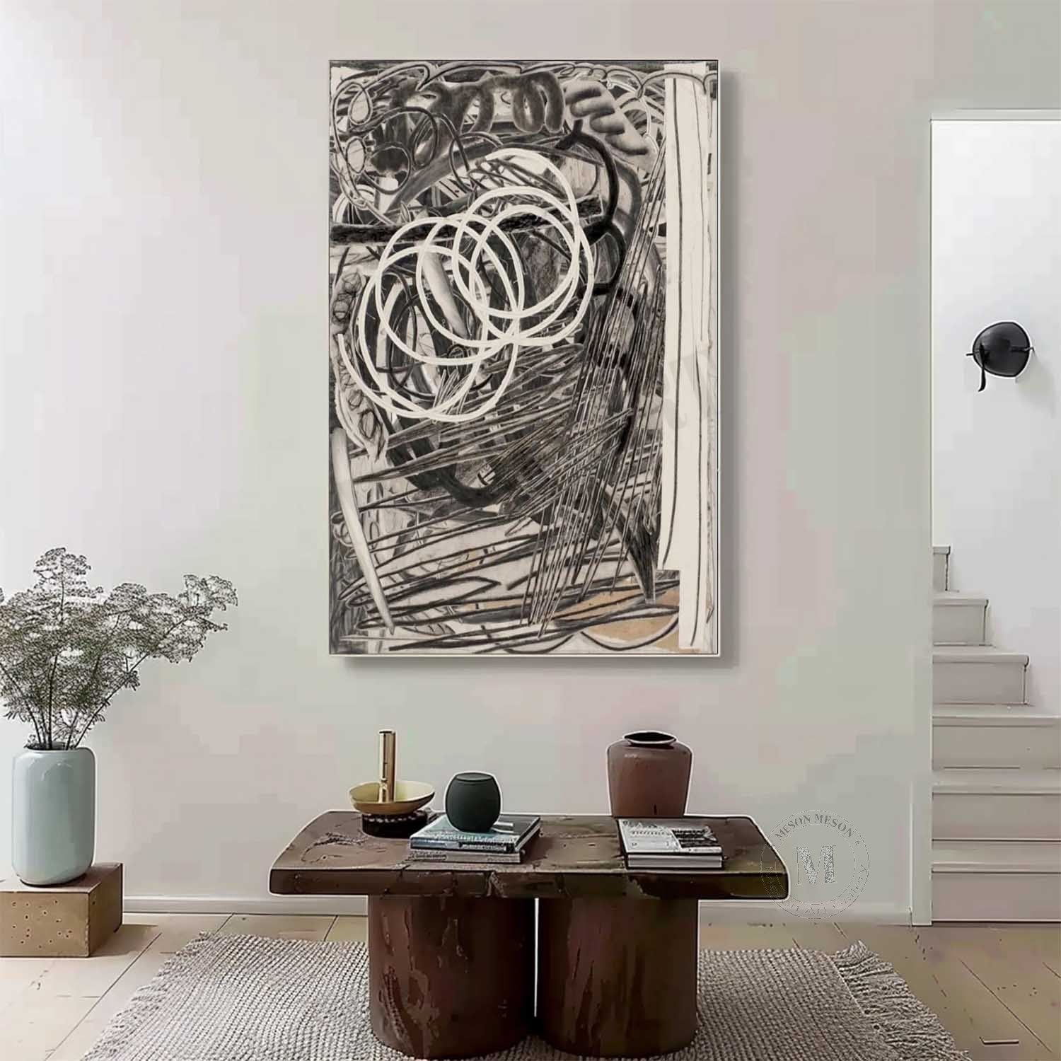 Wall Art Vertical Expressionist Painting