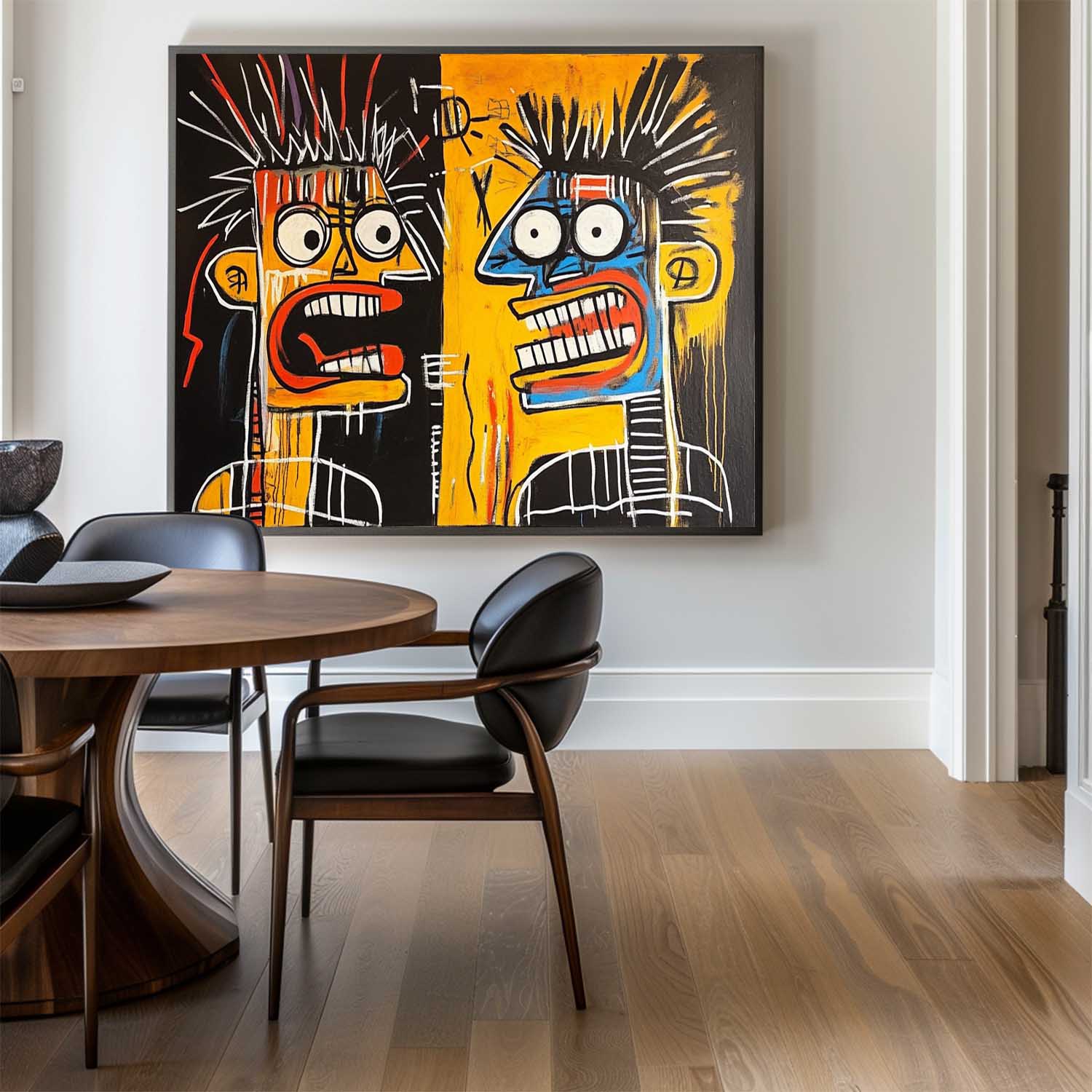 Bold Graffiti Portrait Canvas Wall Art