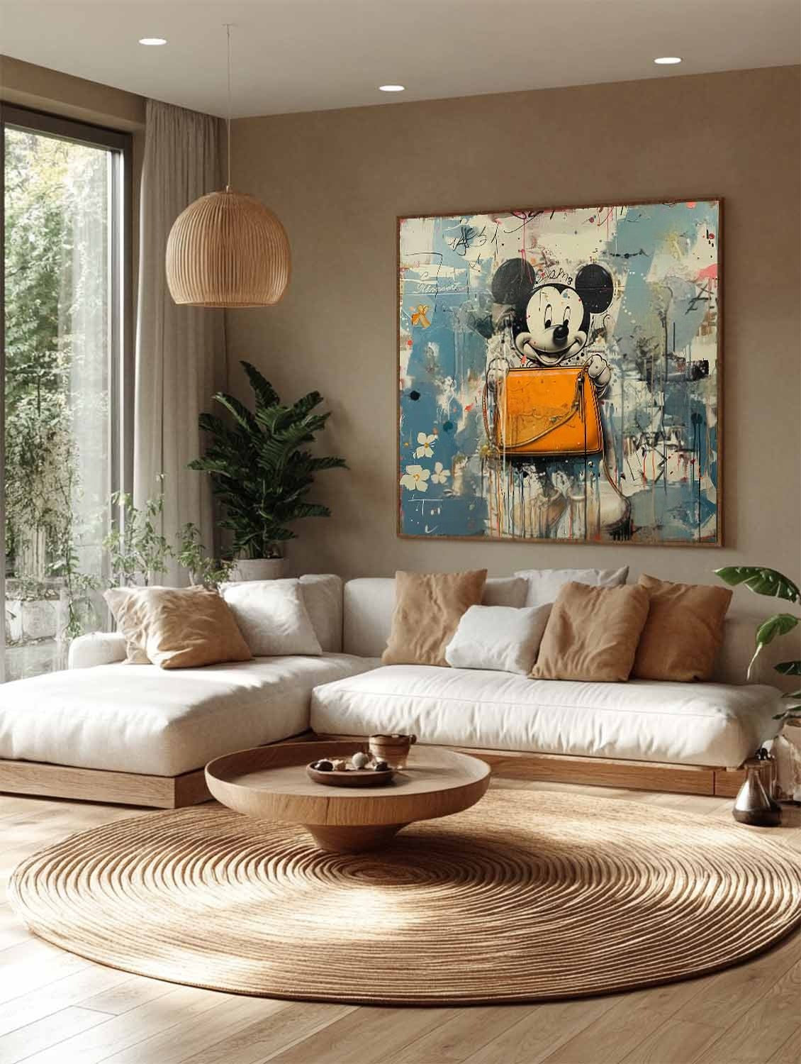 Wall Art Pop Art Mickey Graffiti Floral