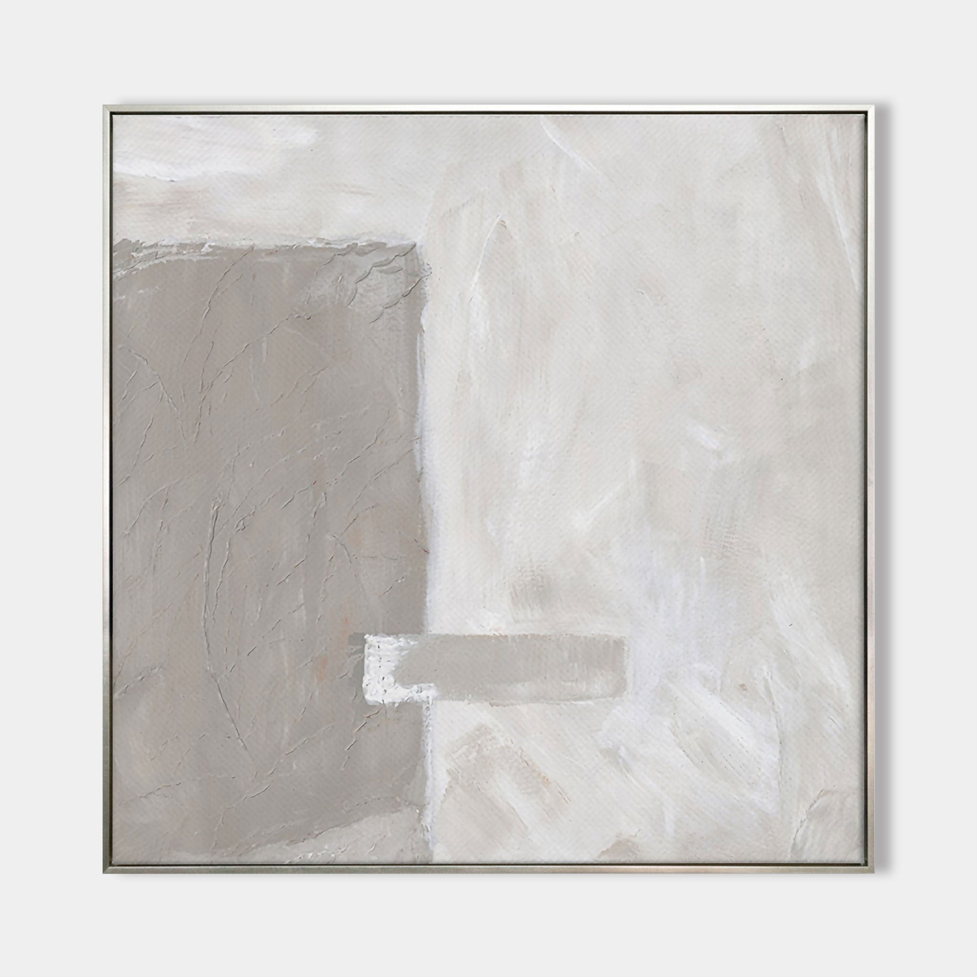 Muted Grey Blue Abstract Landscape Canvas Art