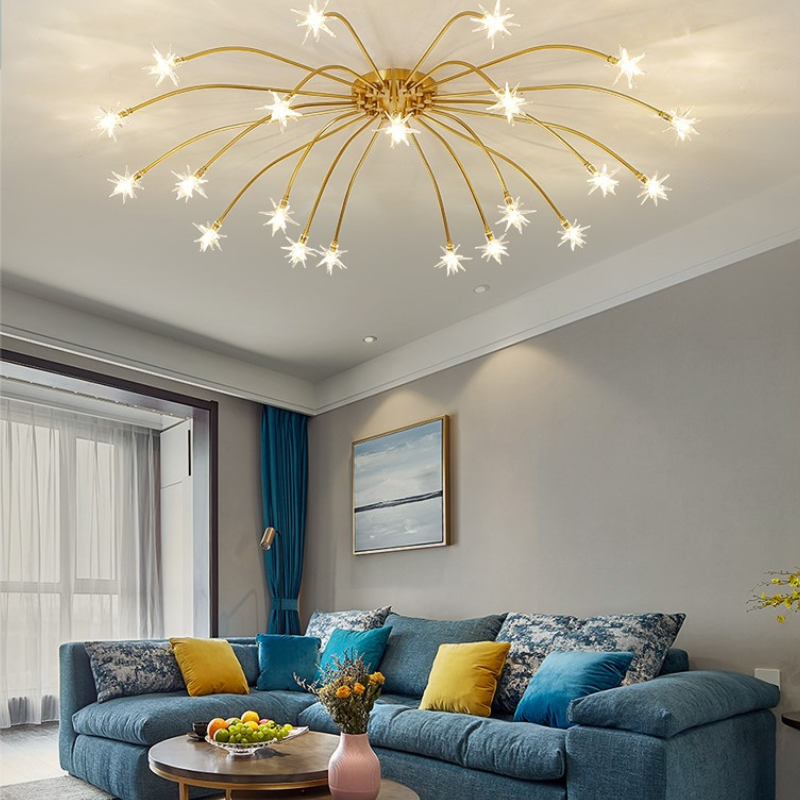 Arisha Art Deco Starry Flush Mount Ceiling Light - Neutralighting