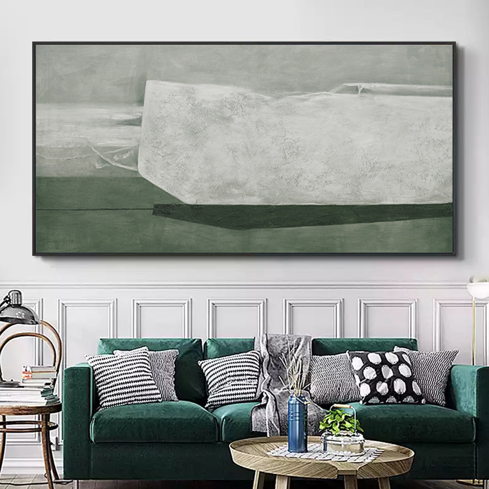 Beautiful Green Abstract Painting ABAP09 - Neutralighting