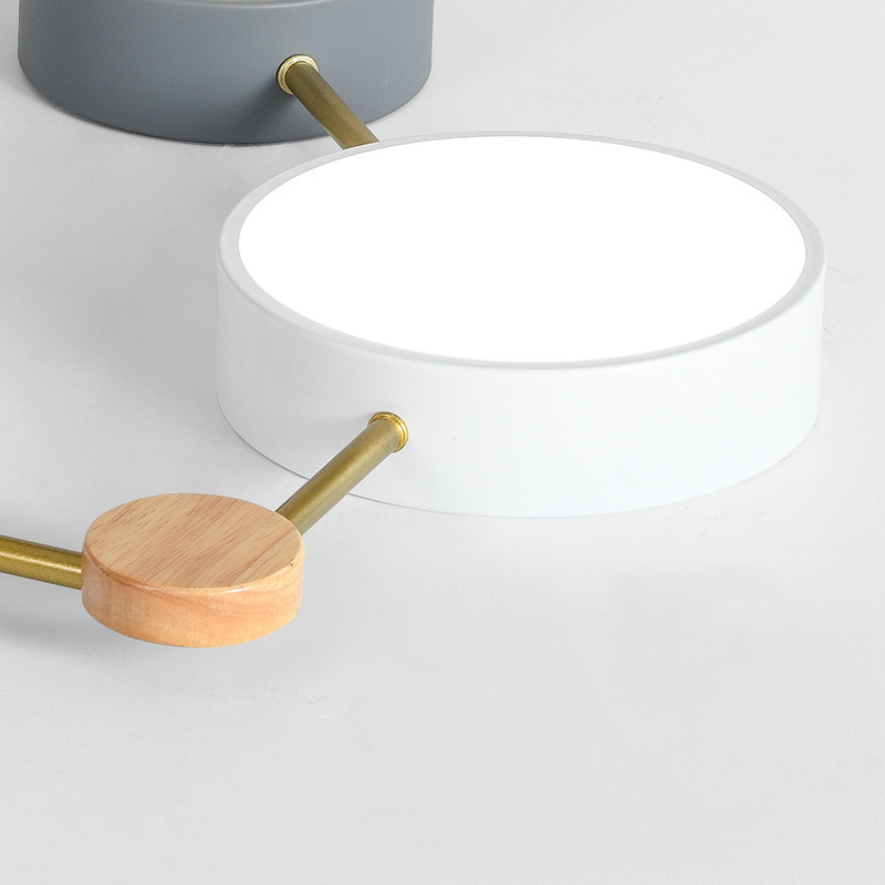 Arisha Modern LED Ceiling Light Acrylic Log Living Room Bedroom White Grey - Neutralighting