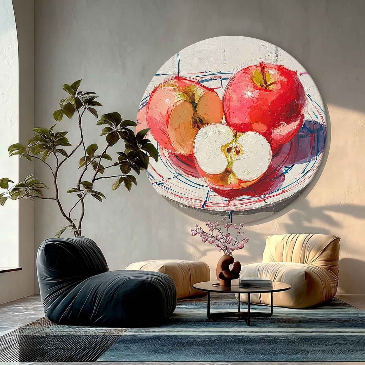 Red Apple Still Life Oil Canvas Art