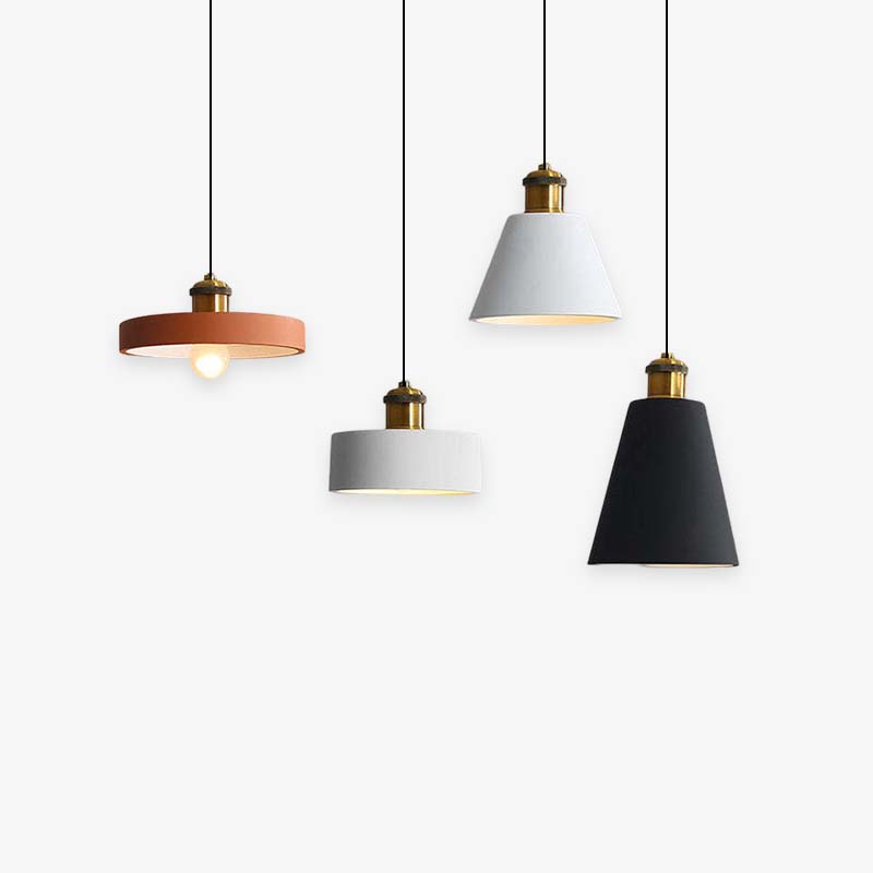 Aria Art Deco Minimalist Monochrome Pendant Light - Neutralighting