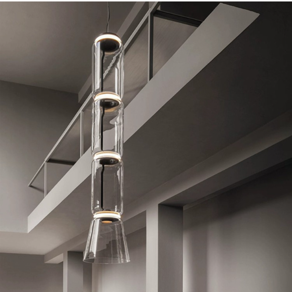 Valentina Minimalist Combination Glass Pendant Light, Clear - Neutralighting