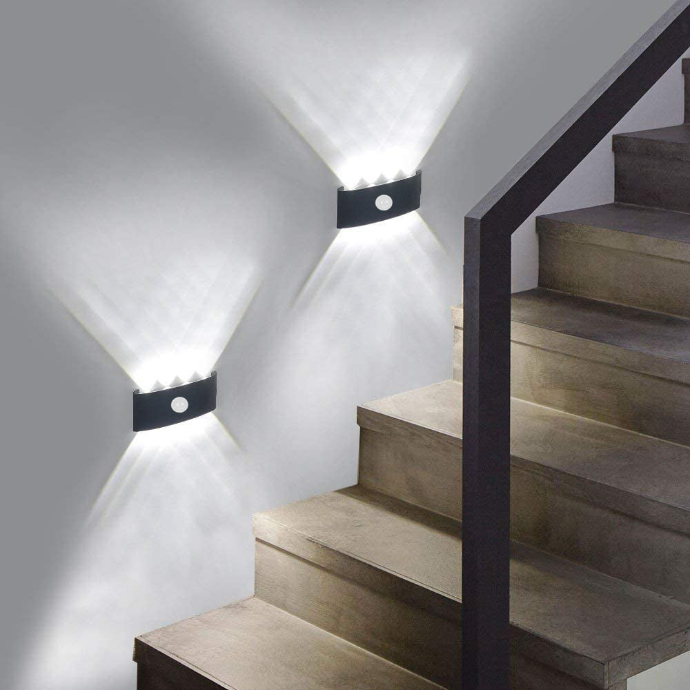 Ray Modern Simple Metal/Acrylic Fixtures Up And Down LED Light Wall Lamp, Black/White - Neutralighting