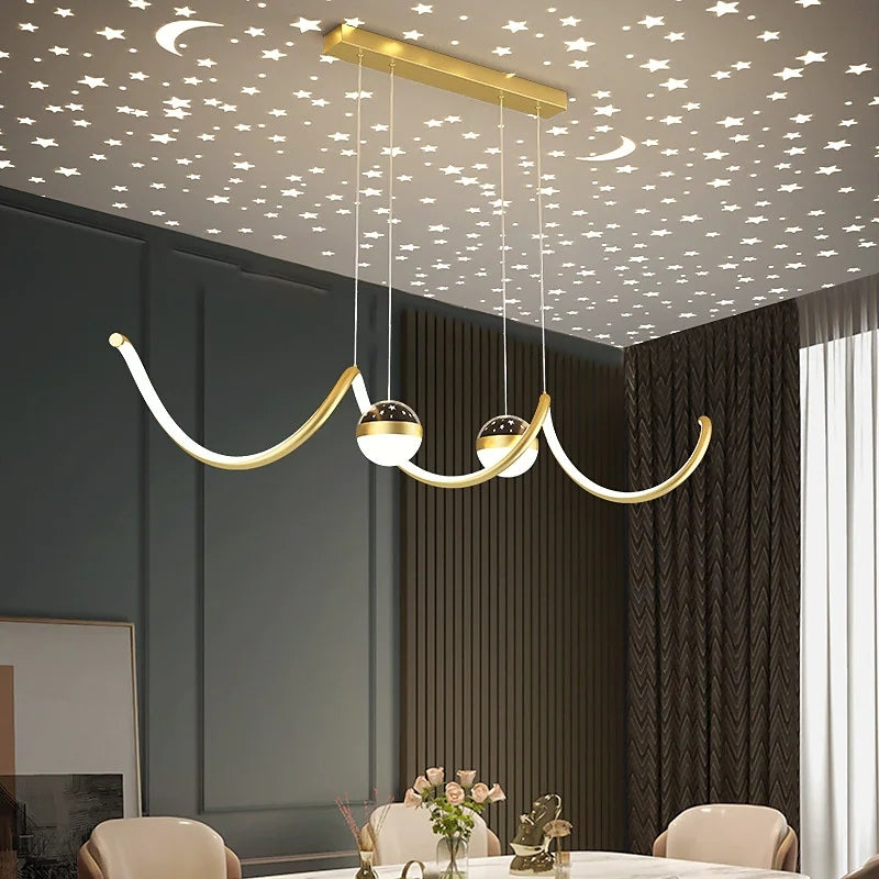 Arisha Nordic Globe Wavy Metal/Acrylic Pendant Light - Neutralighting
