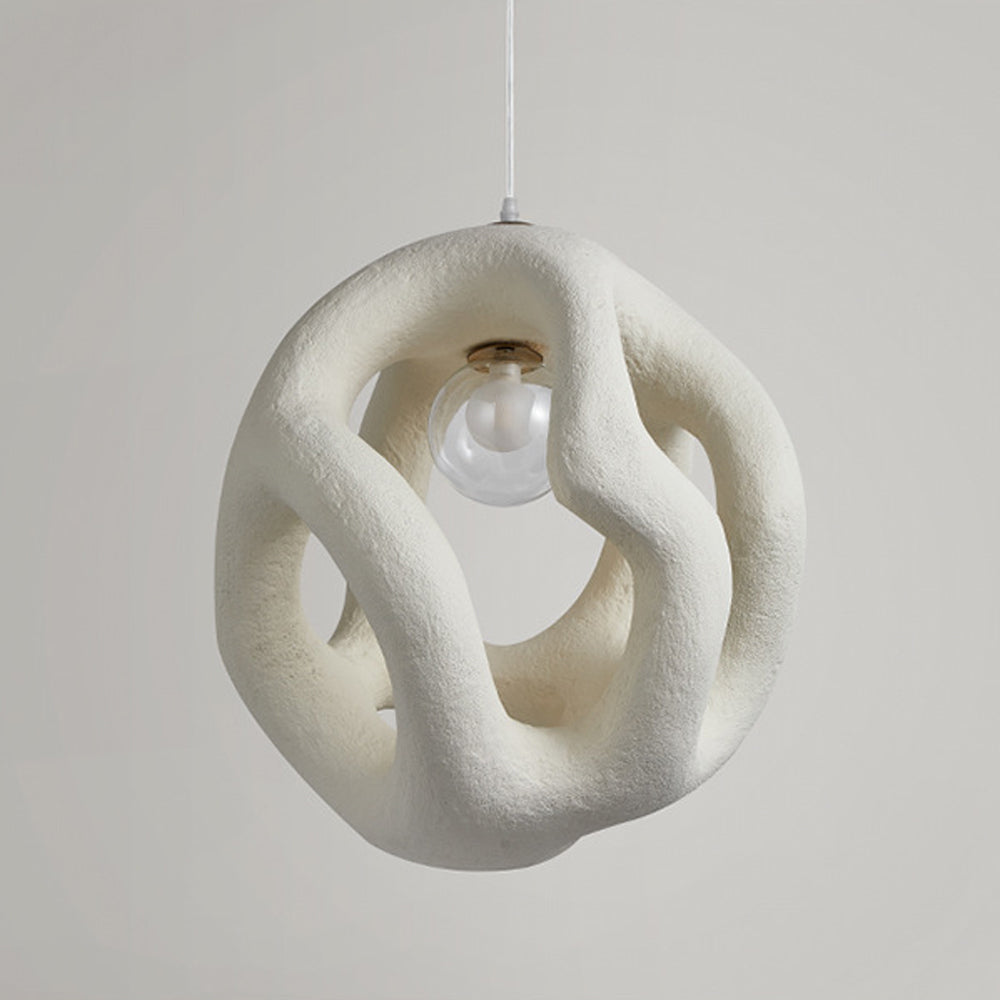 Avi Modern Metal/Resin White/Black Pendant Light - Neutralighting