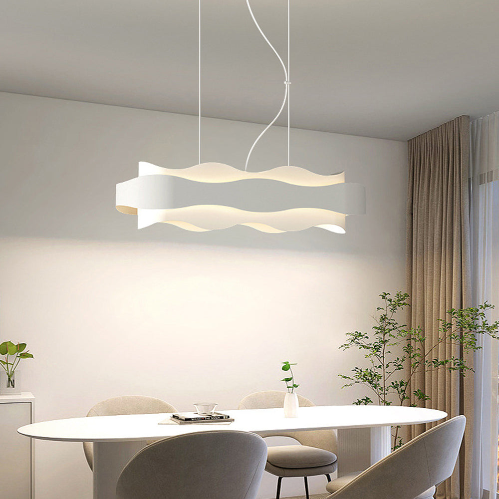 Arisha Art Deco Flower Shape Pendant Light, White - Neutralighting