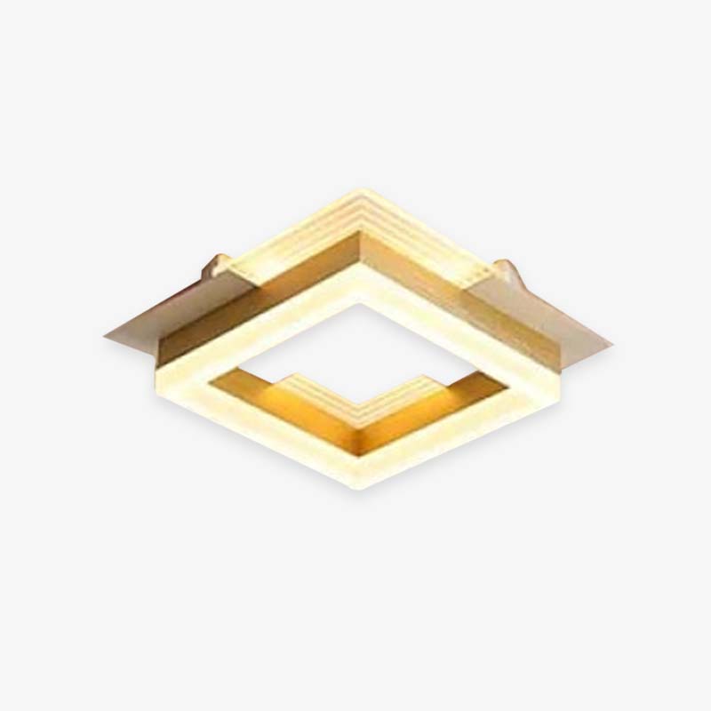 Arisha Modern Simple Gold Flush Mount Ceiling Light, Square/Round - Neutralighting