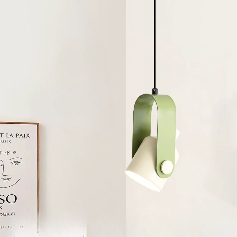 Valentina Modern Metal LED Pendant Light White Green Black Bedroom - Neutralighting
