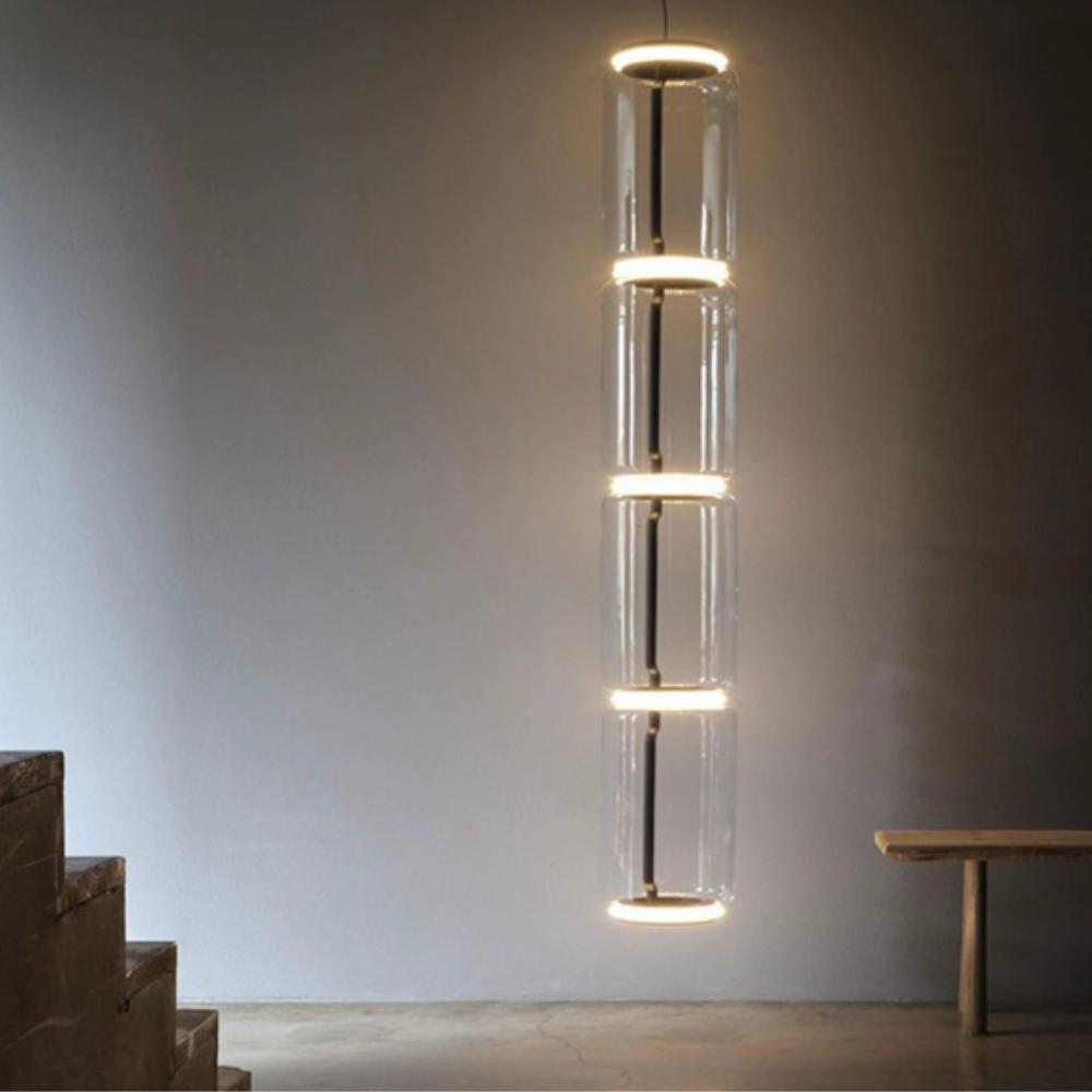 Valentina Minimalist Combination Glass Pendant Light, Clear - Neutralighting
