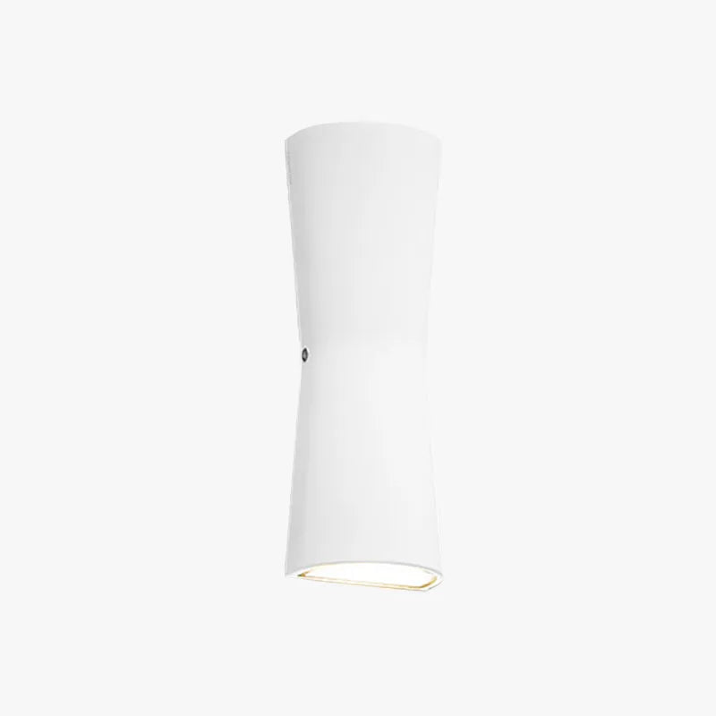 Laxor Minimalist Torch Metal Outdoor Wall Lamp Waterproof, Black/White - Neutralighting