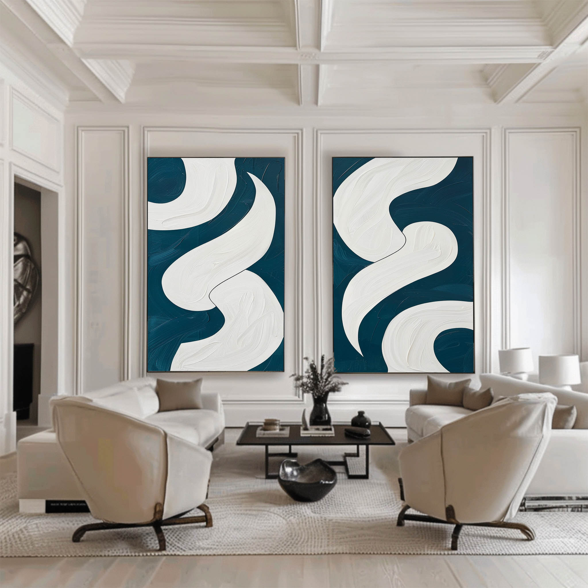 Moonlit Ribbon Flow Painting