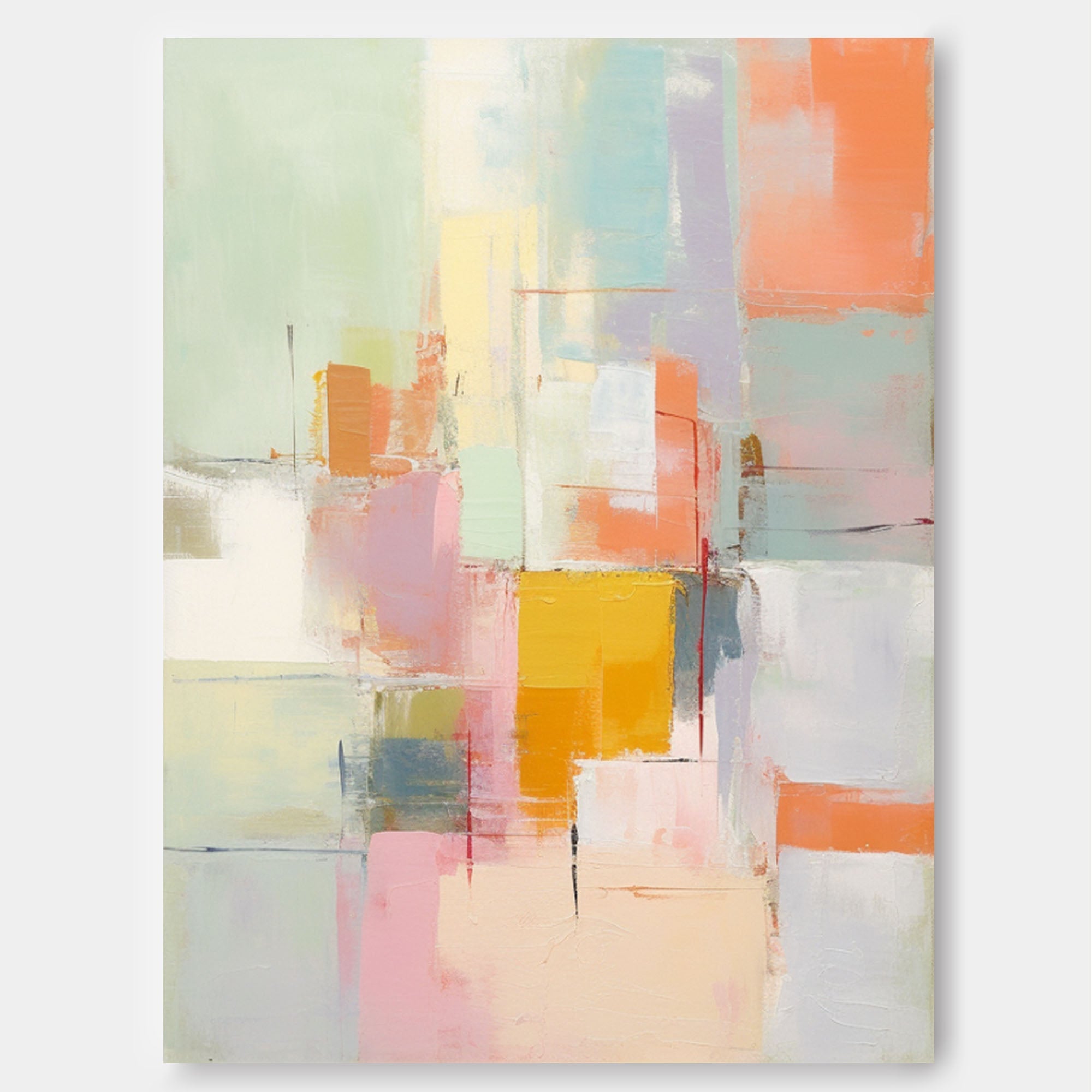 Wall Art Soft Color Abstract Playful