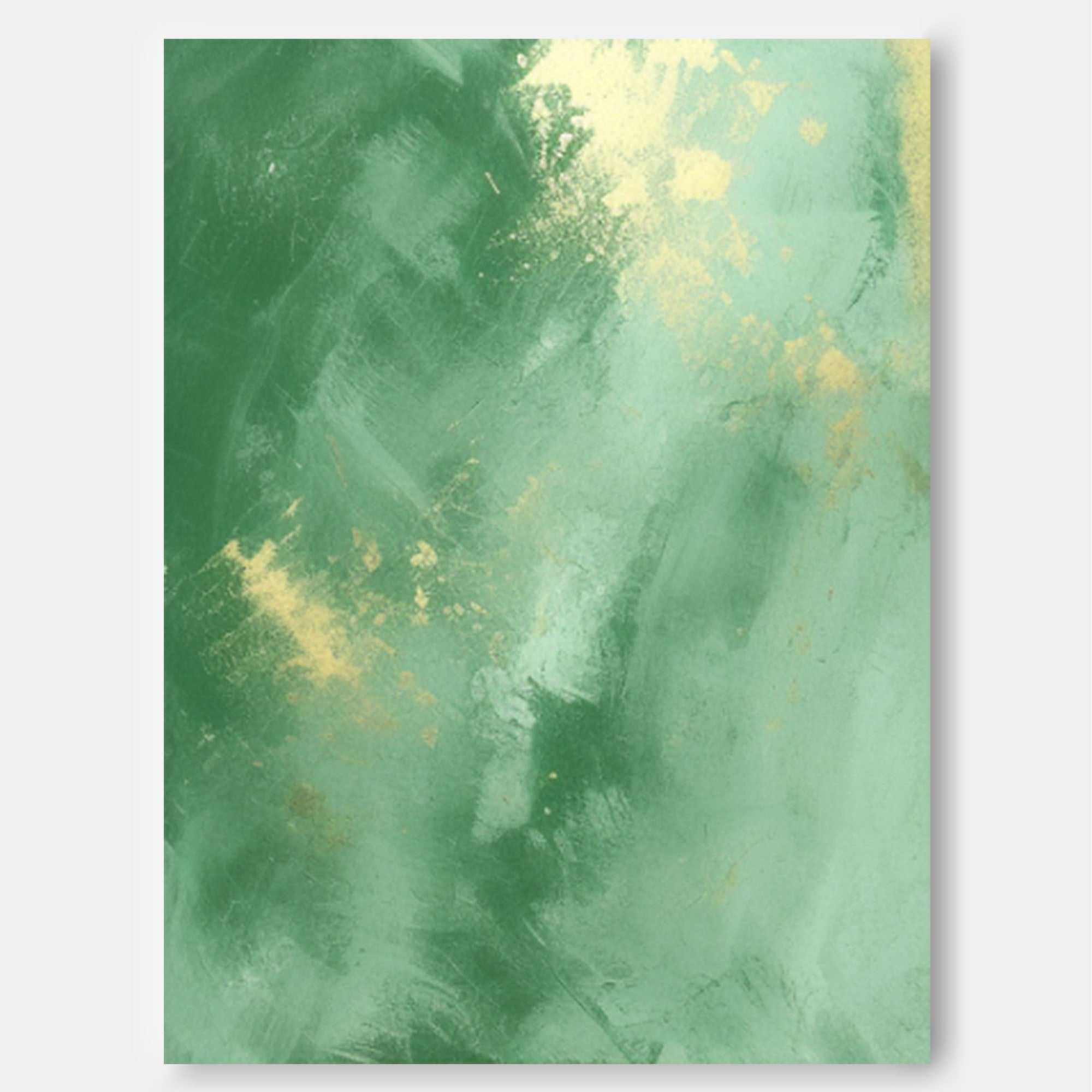 Wall Art Soft Green Abstract Watercolor