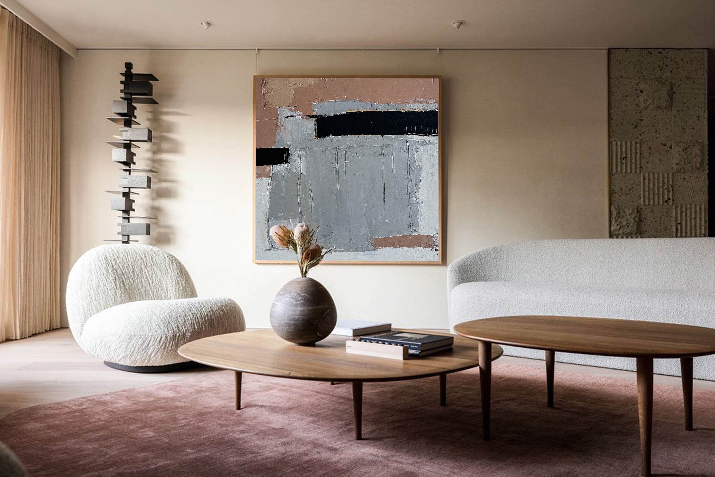 Brown Black Modern Abstract Wall Art