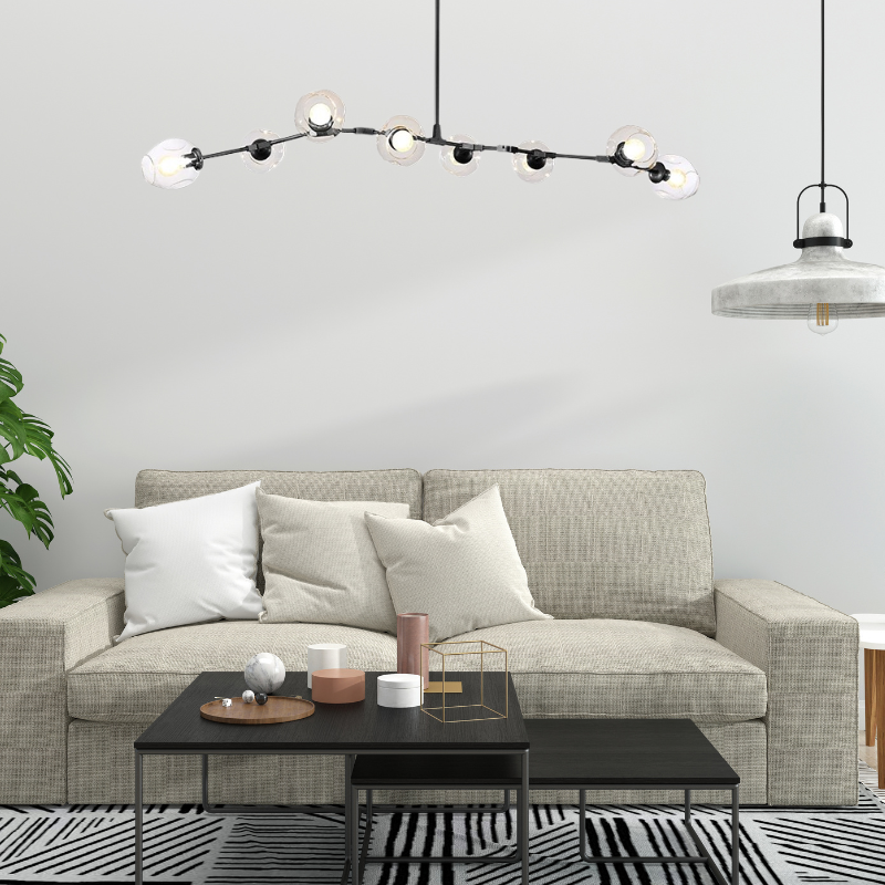 Kirae Nordic Modern Glass Pendant Light Clear Bubble - Neutralighting