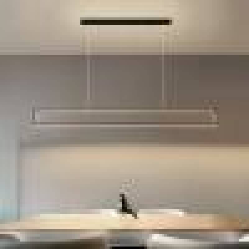 Arisha Modern Metal Vertical Rectangular Pendant Light, Black - Neutralighting