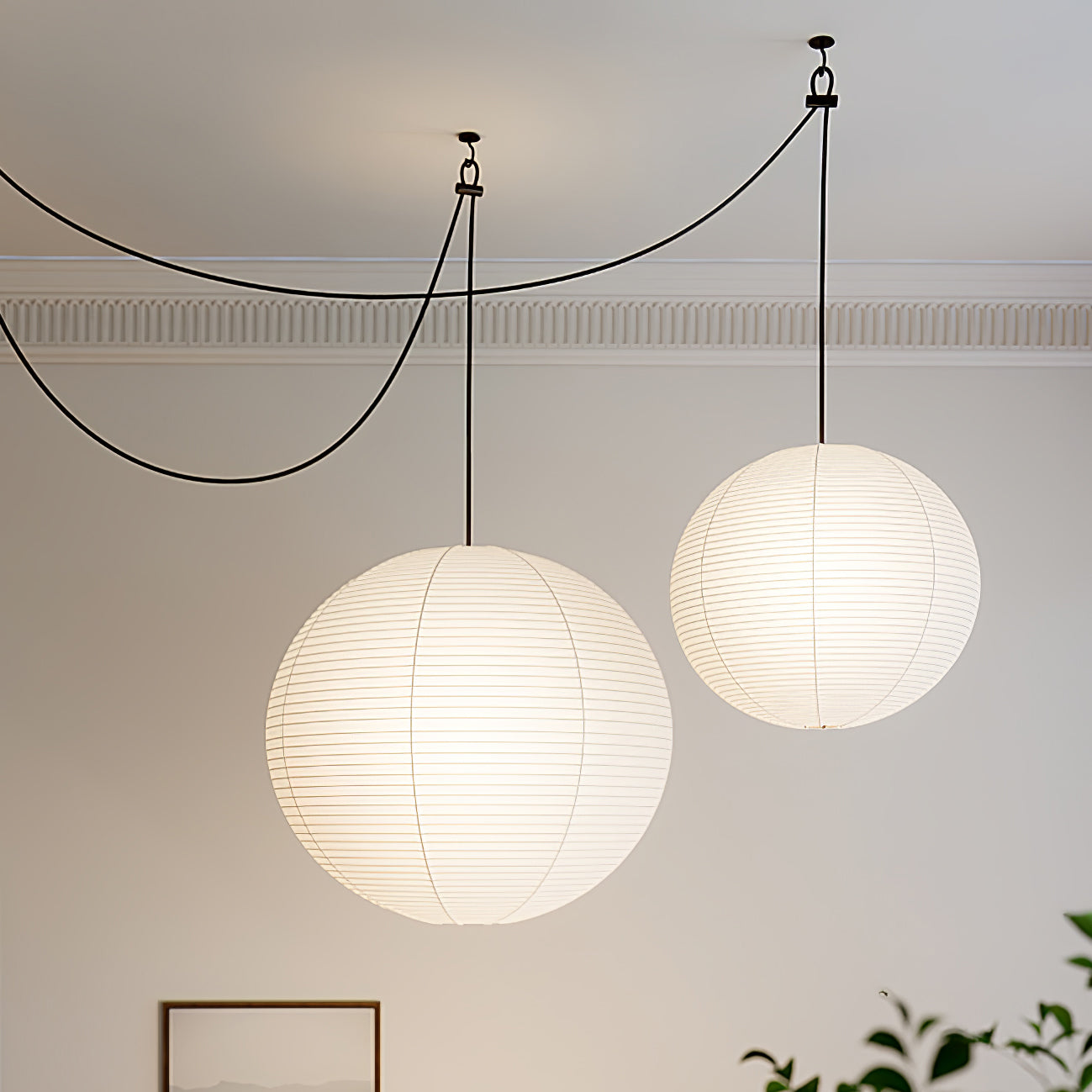 Ritta Pendant Light Wabi-sabi Globe Paper - Neutralighting