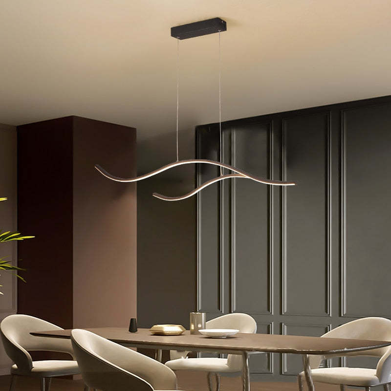Arisha Modern Wave Pendant Light, 2 Colour - Neutralighting