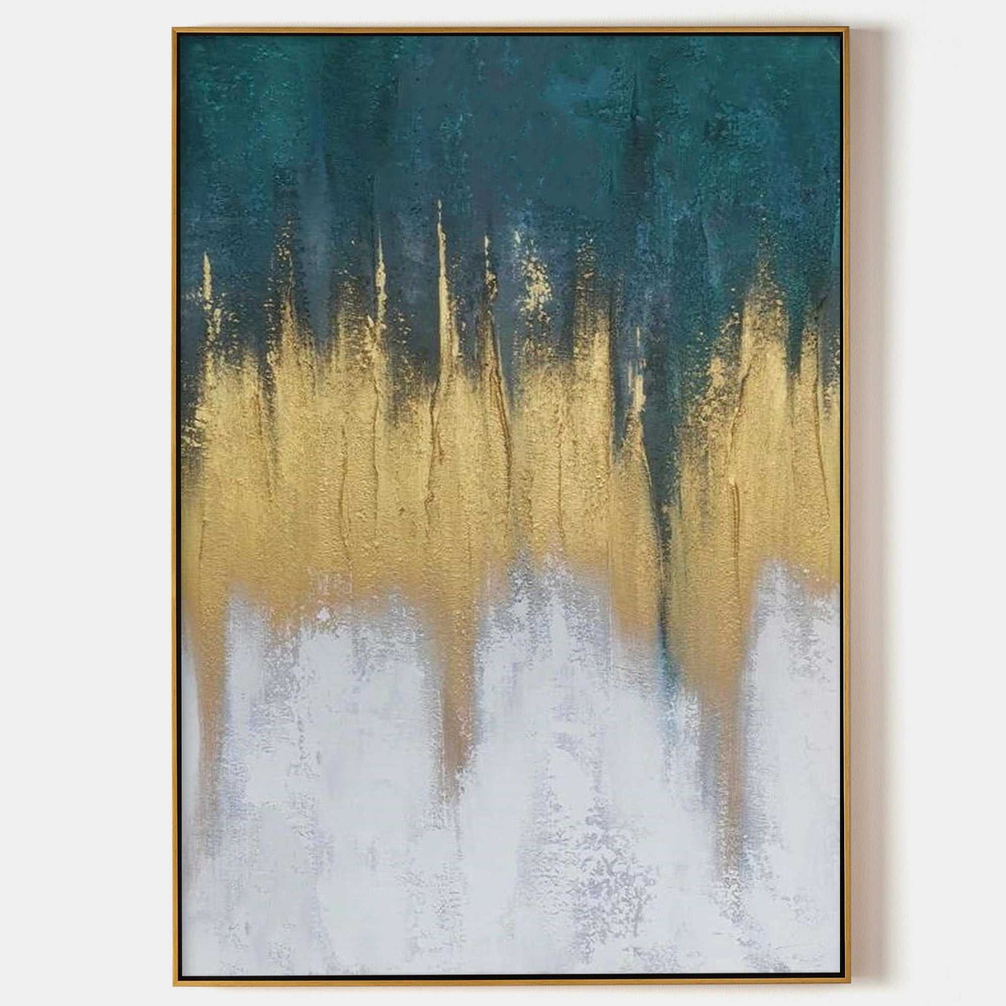 Abstract Blue And Gold Painting ABAV157 - Neutralighting