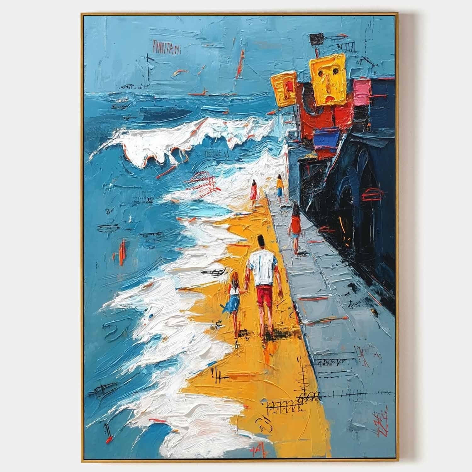 Wall Art Whimsical Plaster Beach