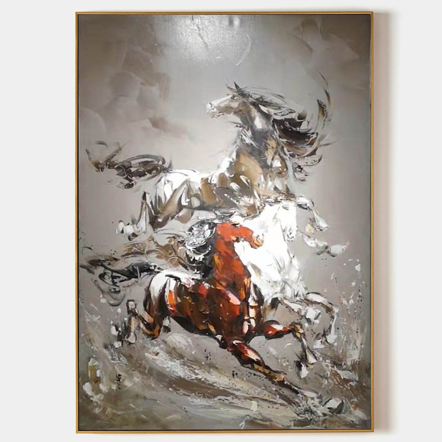 Wall Art Vertical Hyperrealism Galloping