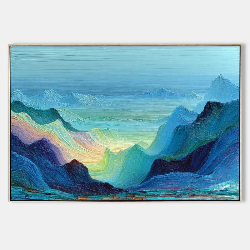 Wall Art Impressionist Rainbow Mountain