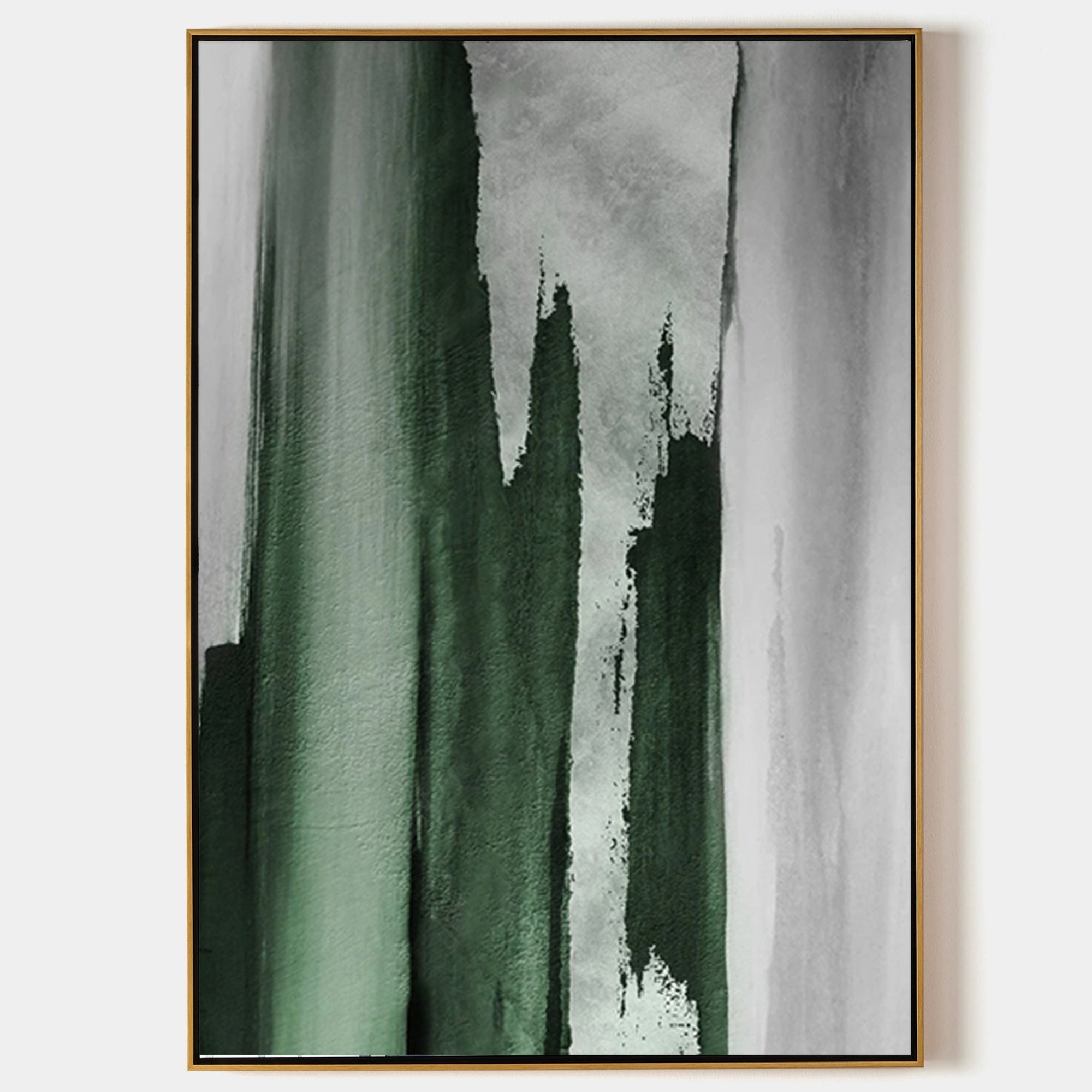 Green And Gold Abstract Painting ABAV132 - Neutralighting
