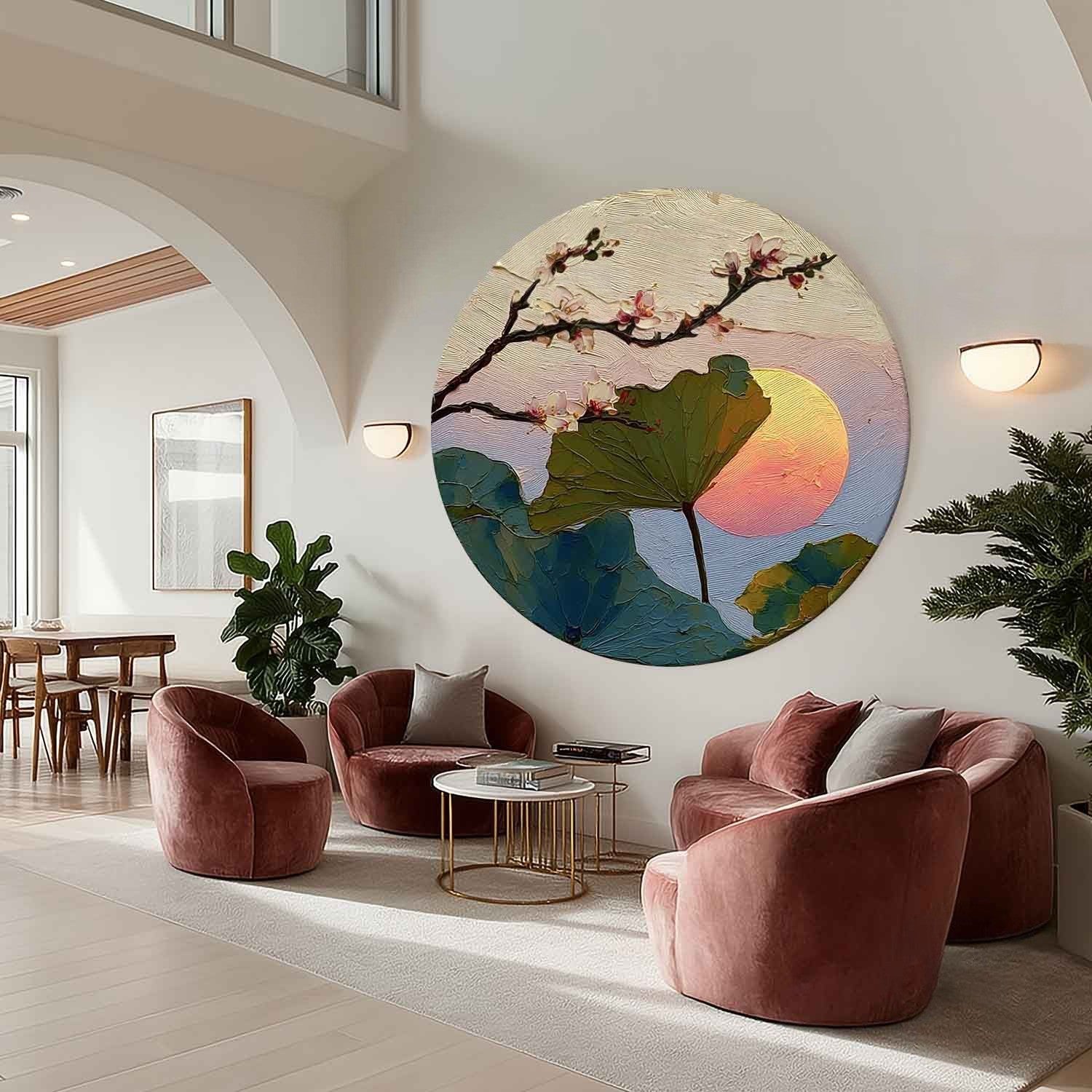 Wall Art Cherry Blossom Lotus Pink