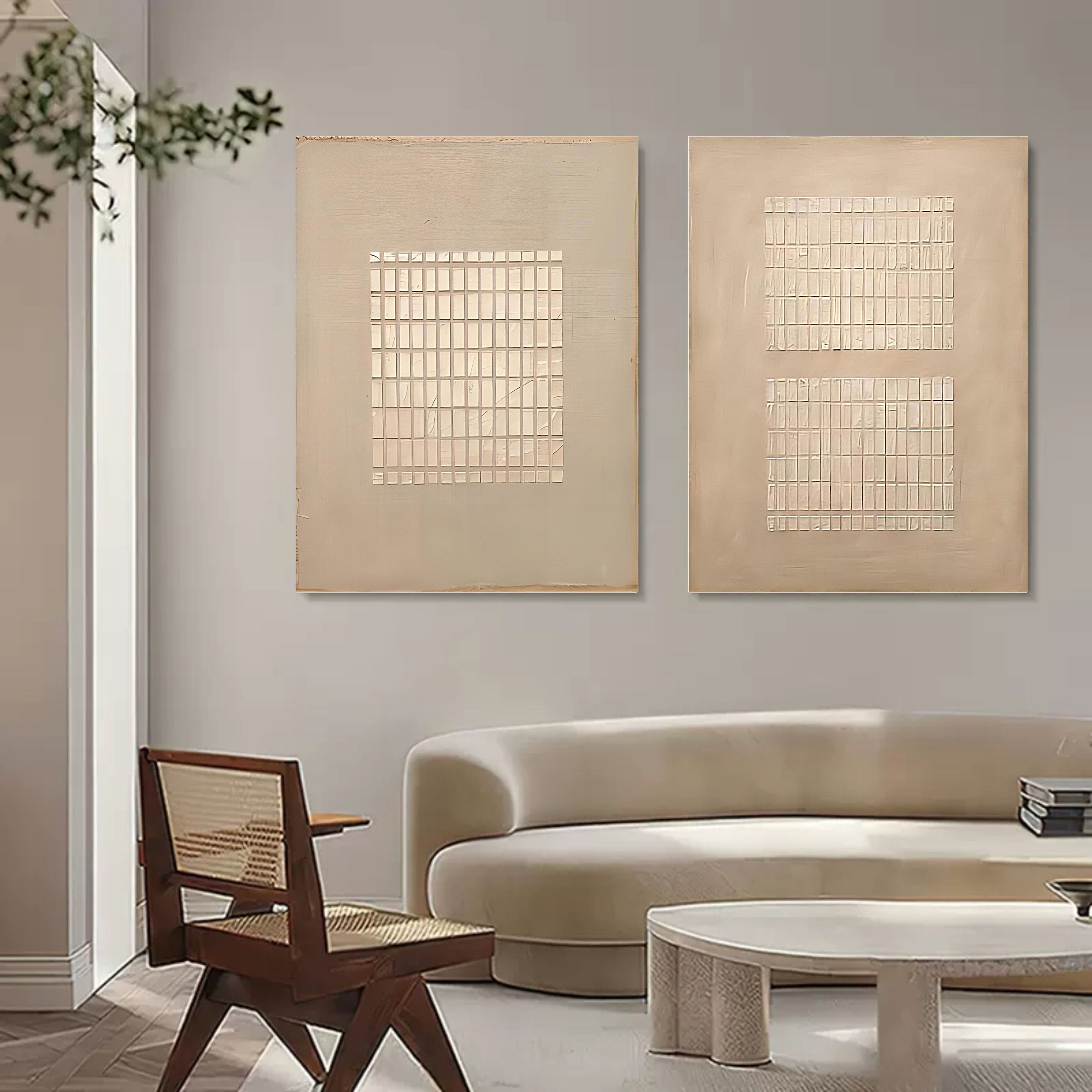 Abstract Painting Set Of 2 SP070 - Neutralighting