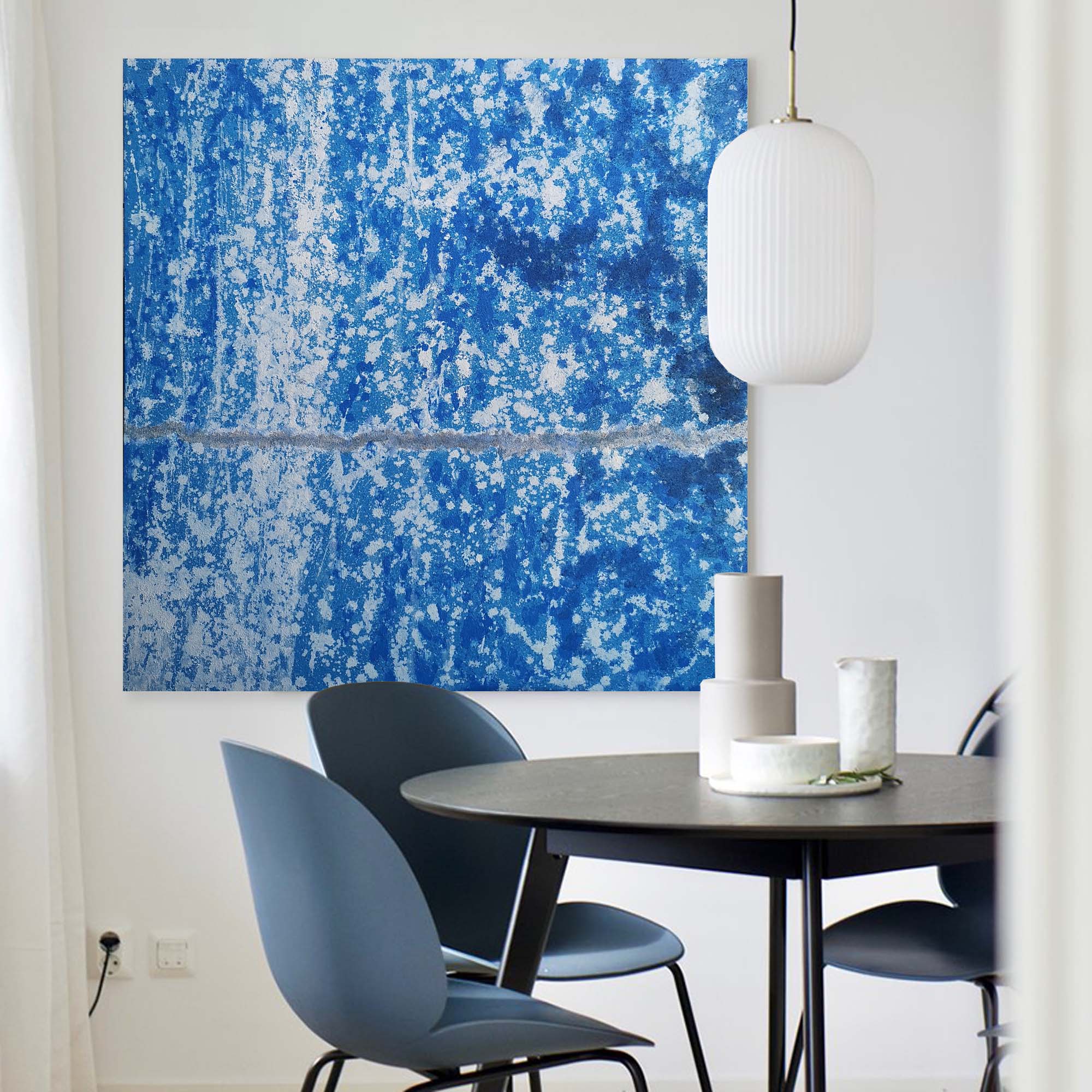 Blue Abstract Modern Ocean Art